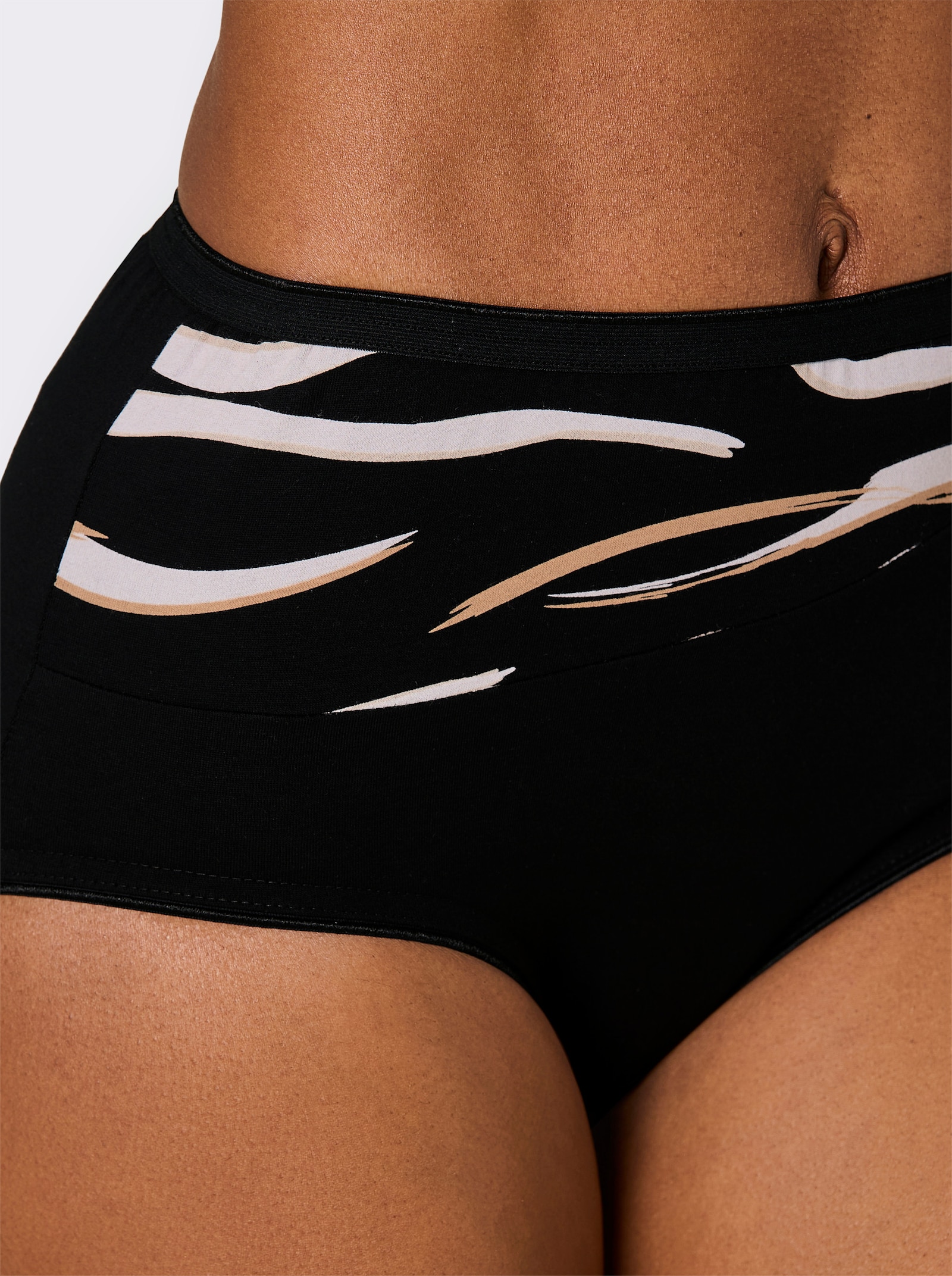 Tailleslip - zwart geprint