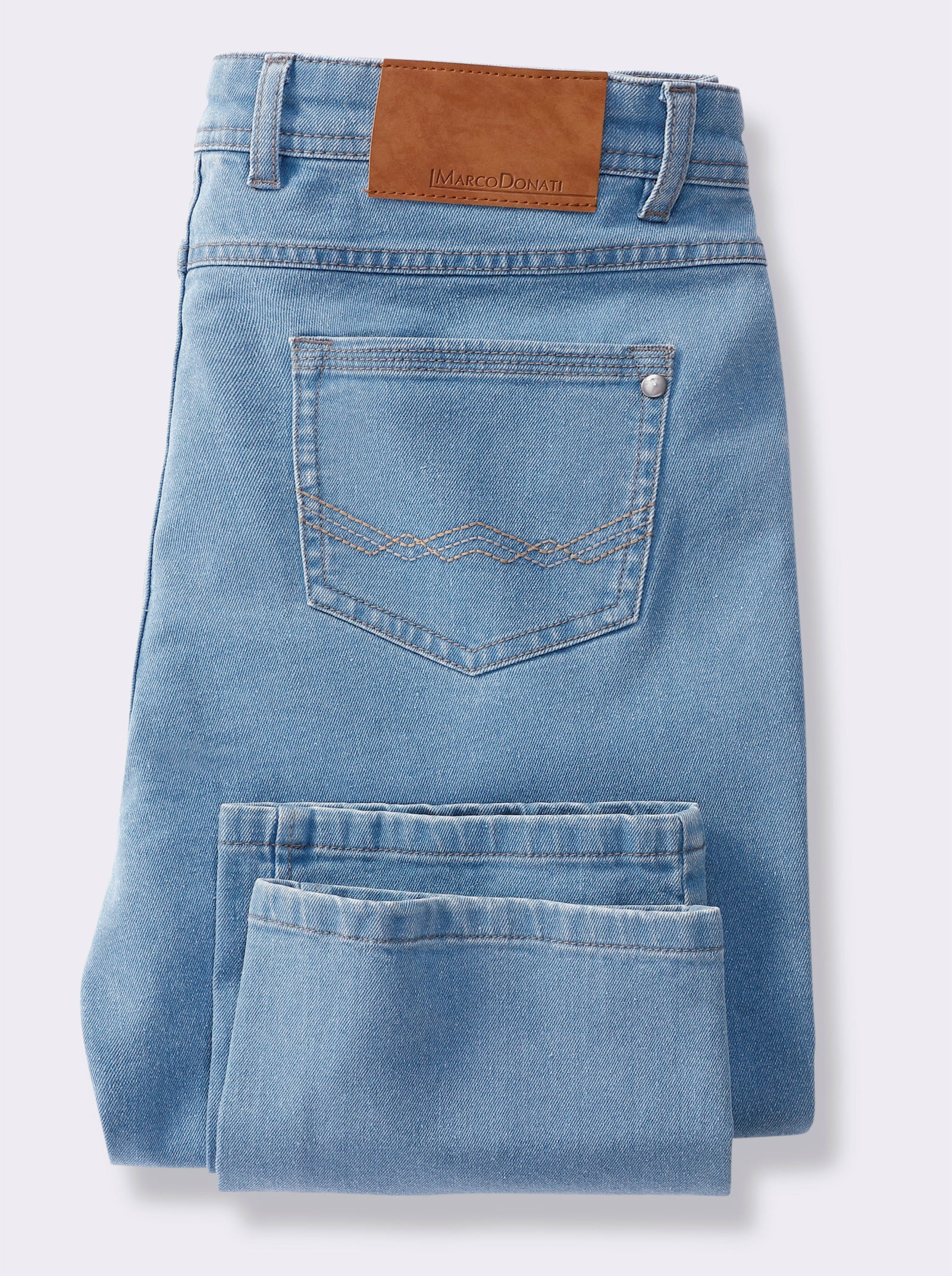 Marco Donati 5-Pocket-Jeans in Baumwoll-Stretch-Qualität - blue-bleached