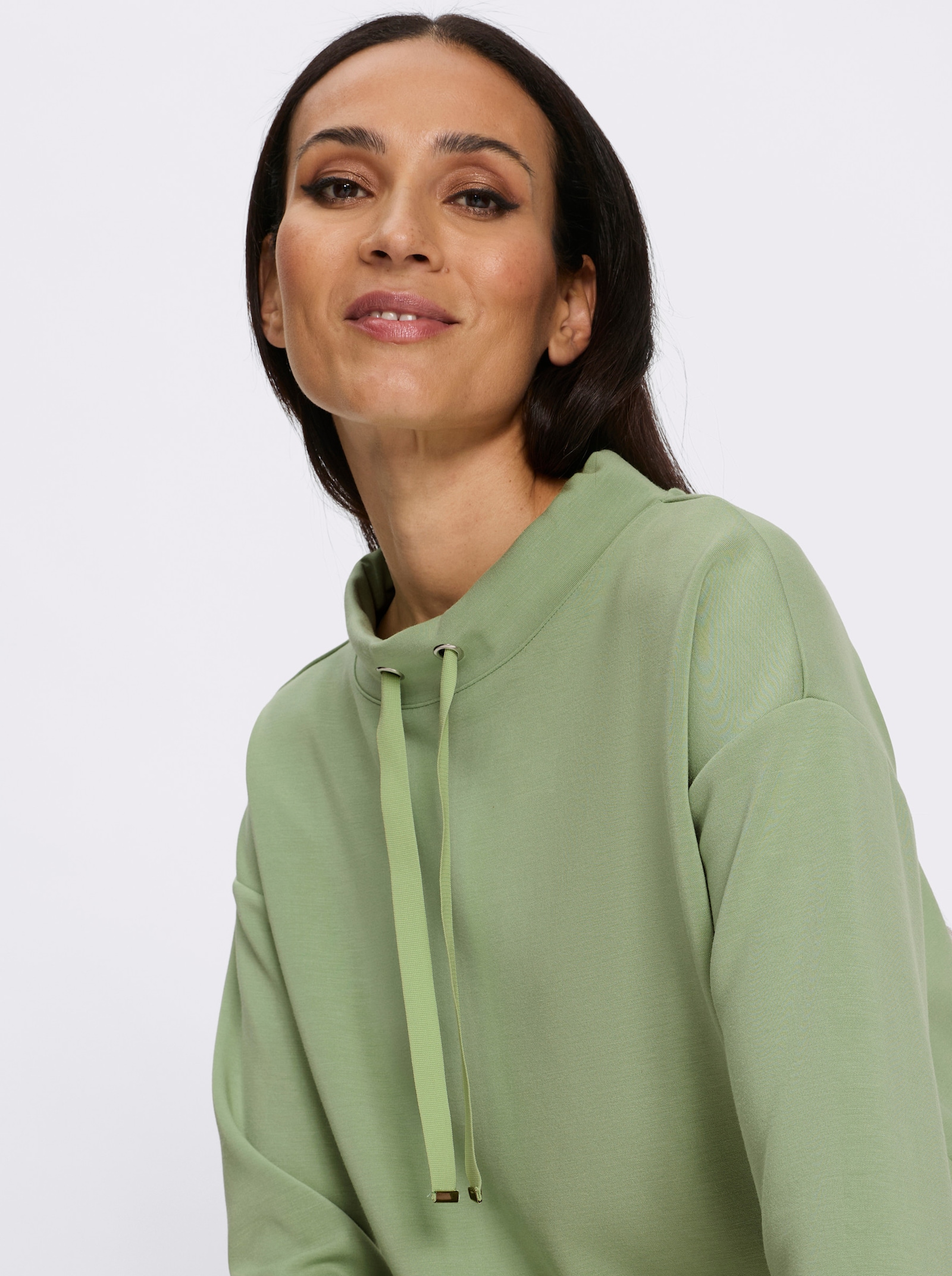 heine Sweatshirt mit Stehkragen - eucalyptus