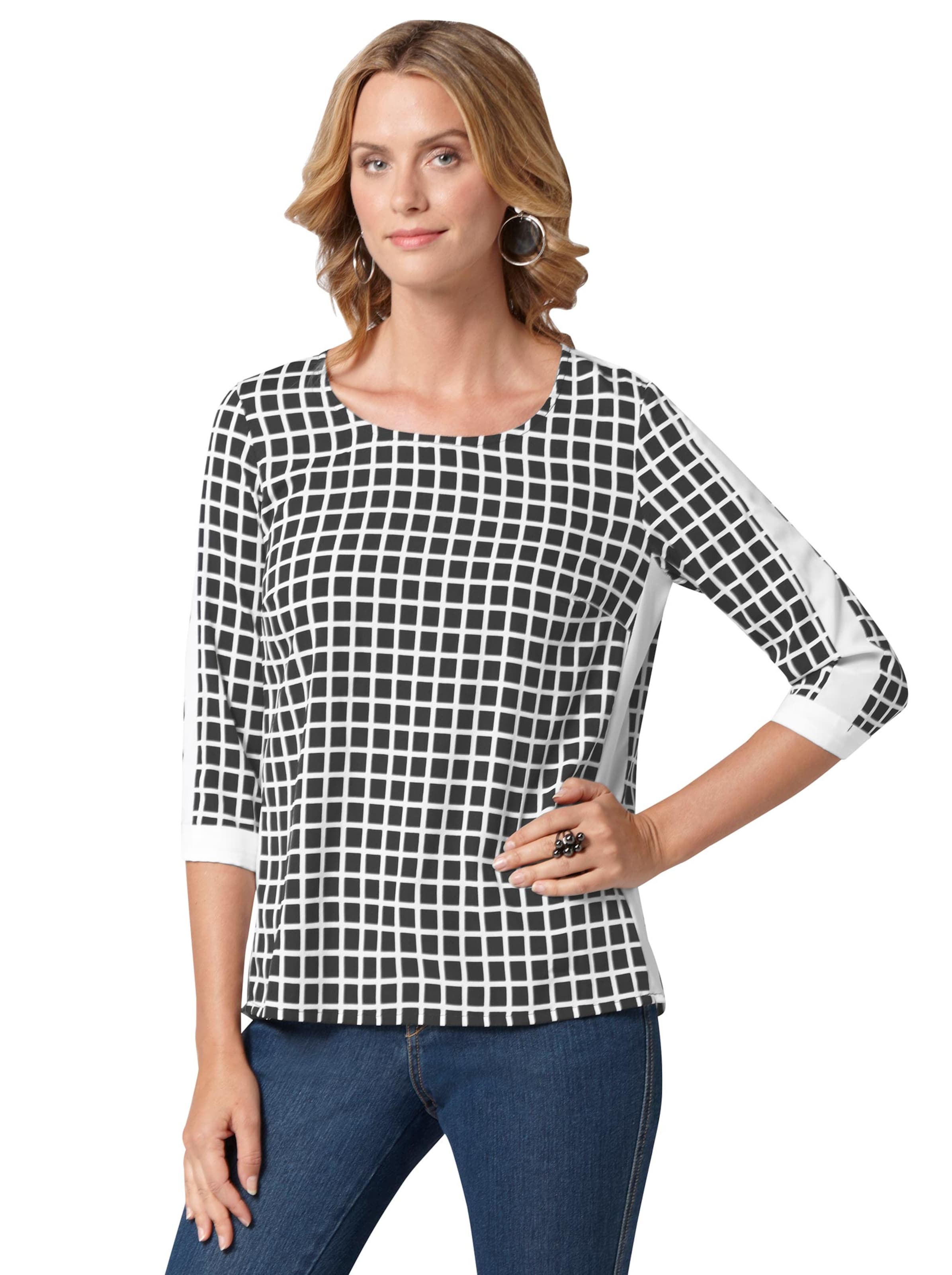 Bluse - schwarz-weiß-kariert