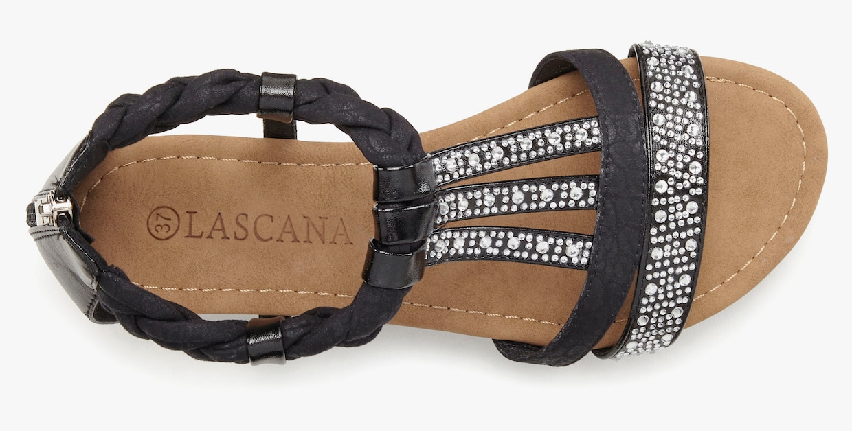 LASCANA sandalen - zwart