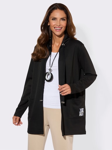 Shirtjacke mit Taschen - schwarz