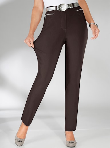 Stehmann Comfort line Thermohose in elastischer Bengalin-Qualität - mokka