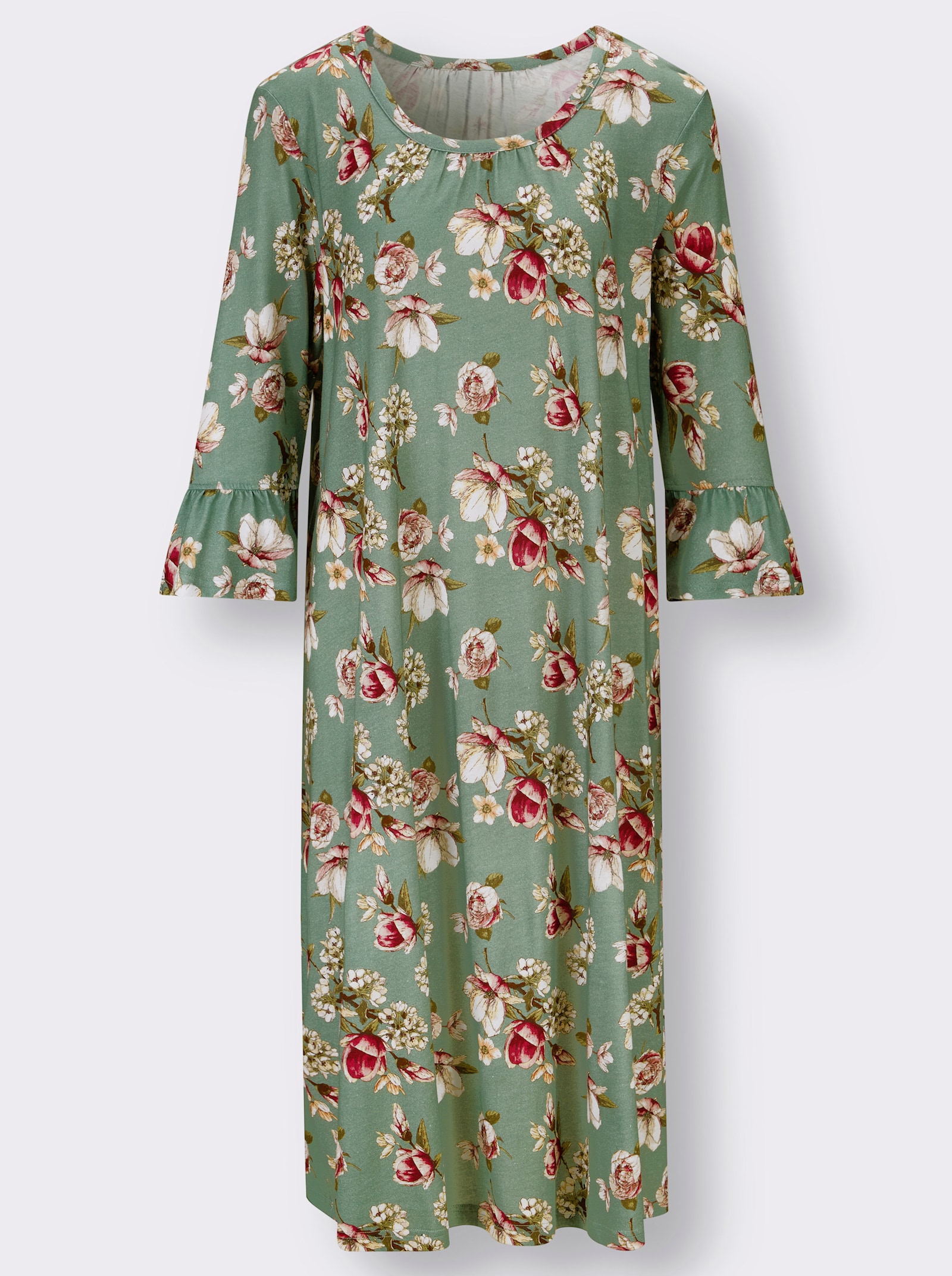 wäschepur Nachthemd im Blütendessin - jade-bedruckt
