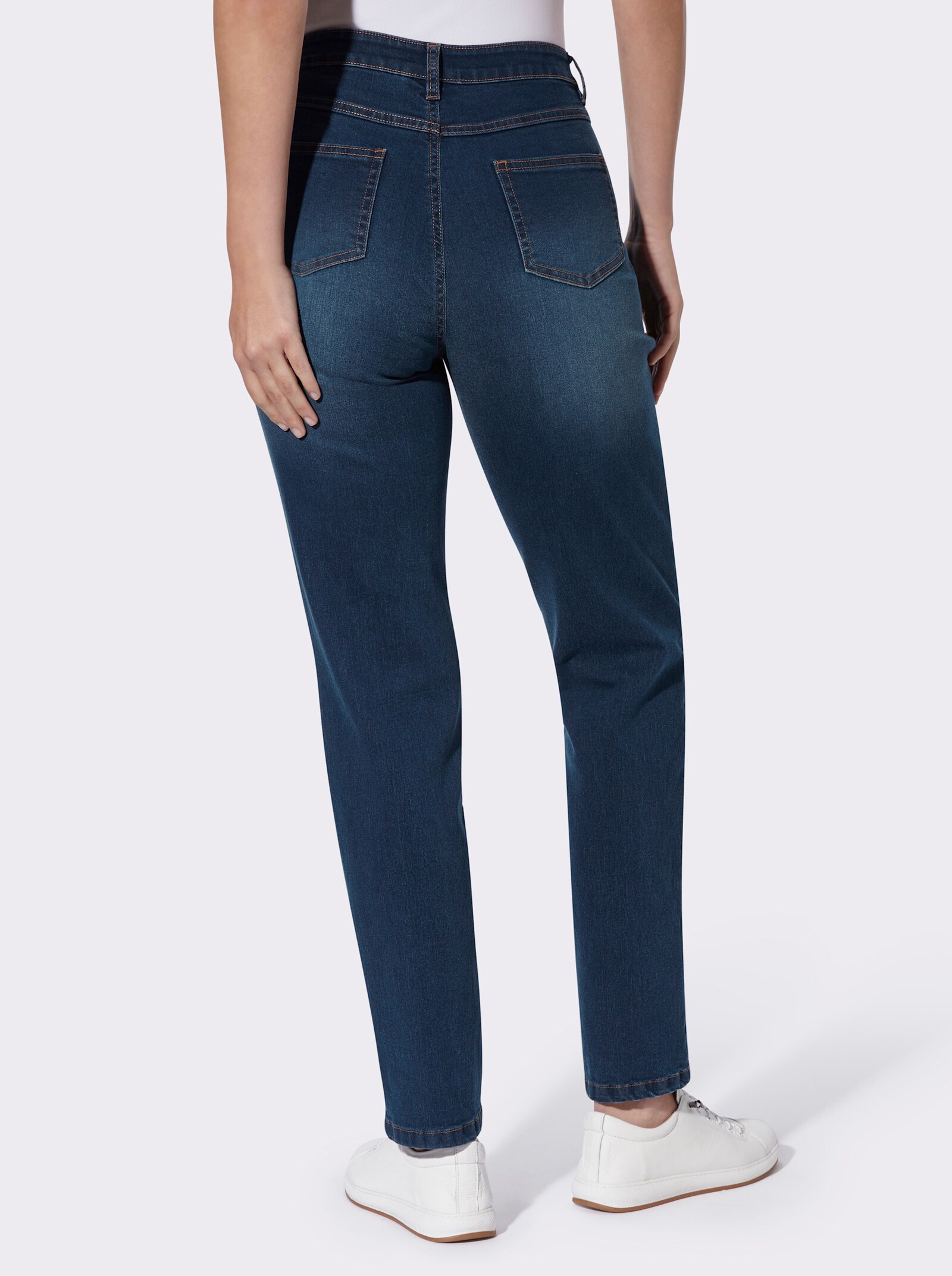 High-waist-Jeans im 4-Pocket-Stil - blue-stone-washed