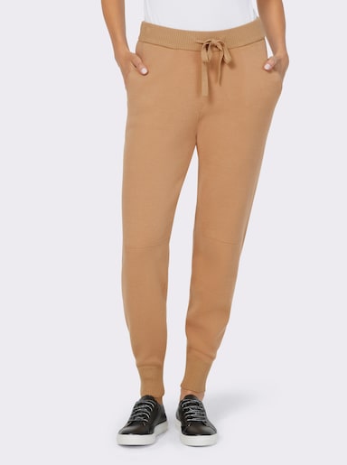 heine Broek van tricot - camel