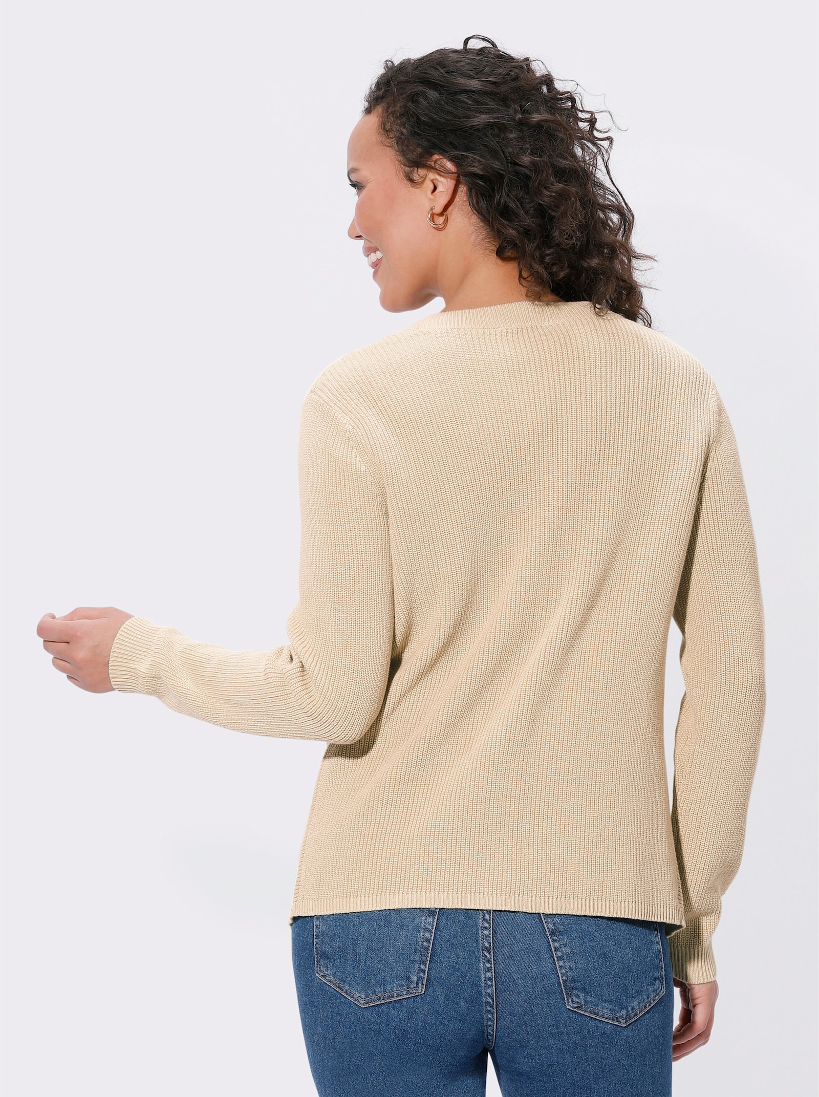 Twin-Set aus reiner Baumwolle - elfenbein