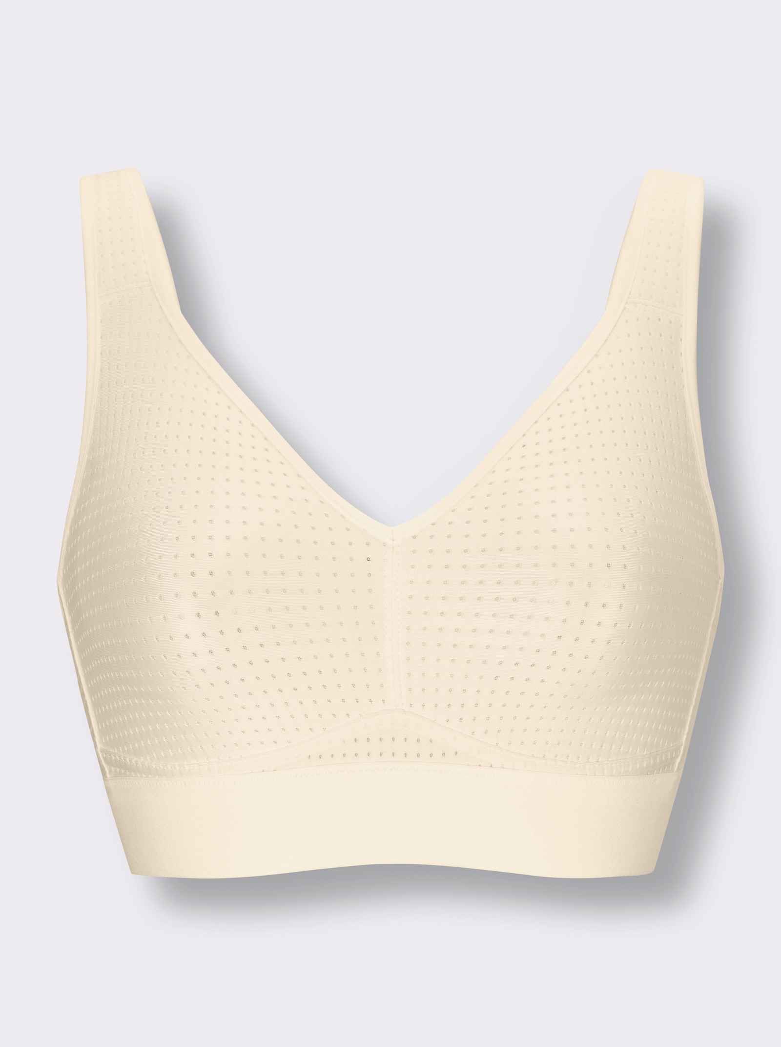 wäschepur Komfort-BH ohne Bügel aus Mesh-Material - elfenbein