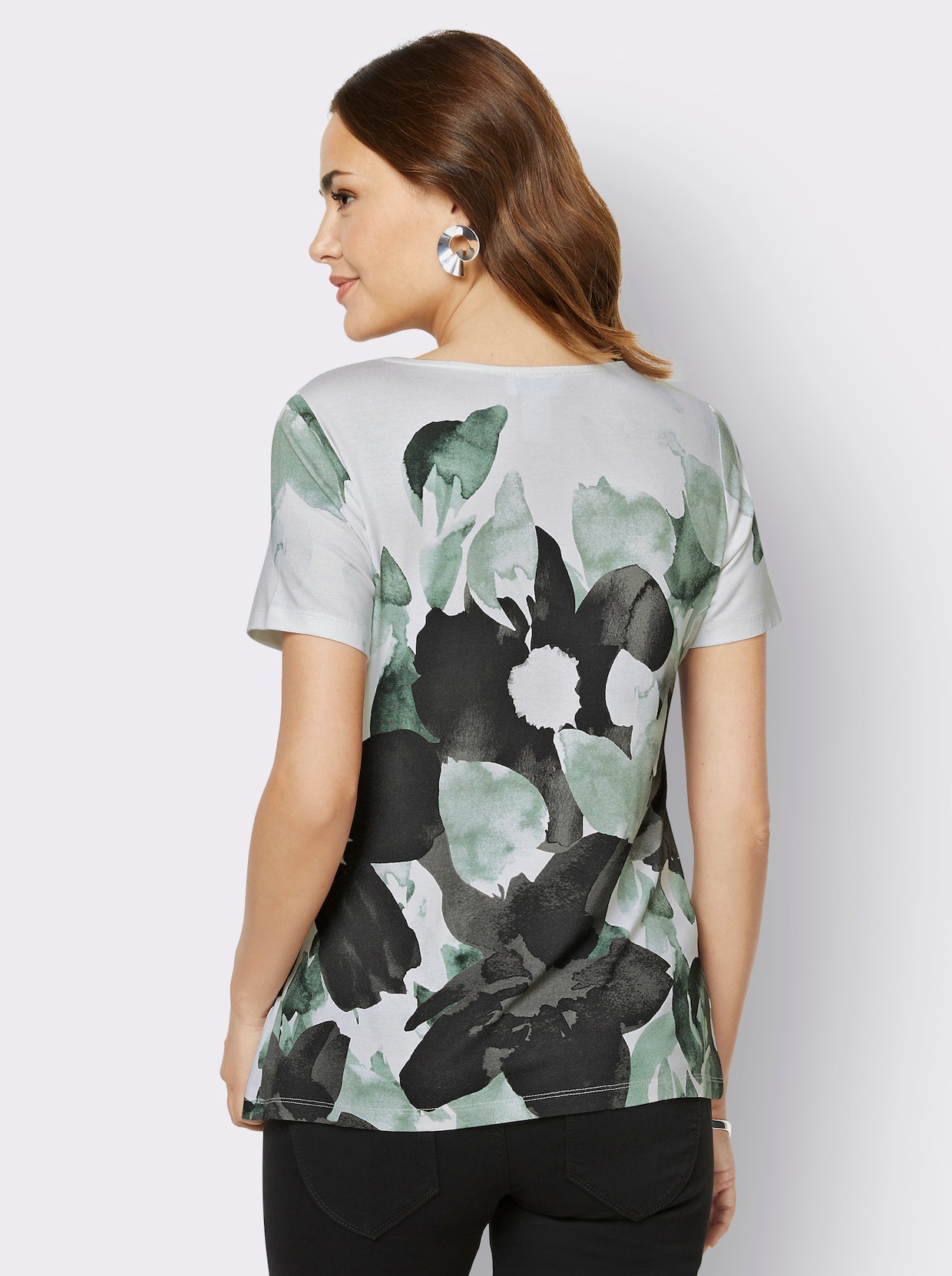 Shirt met korte mouwen - zwart geprint