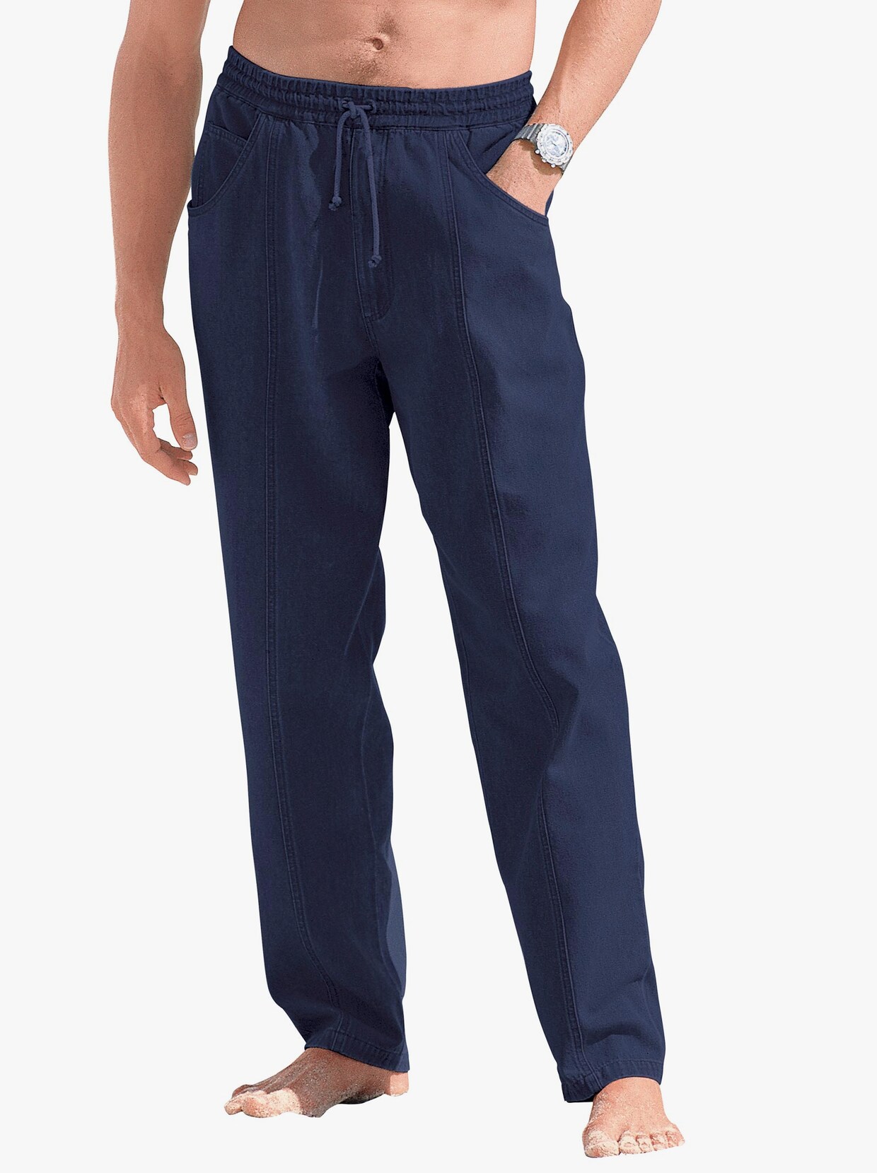Nohavice na gumu - námornícka modrá