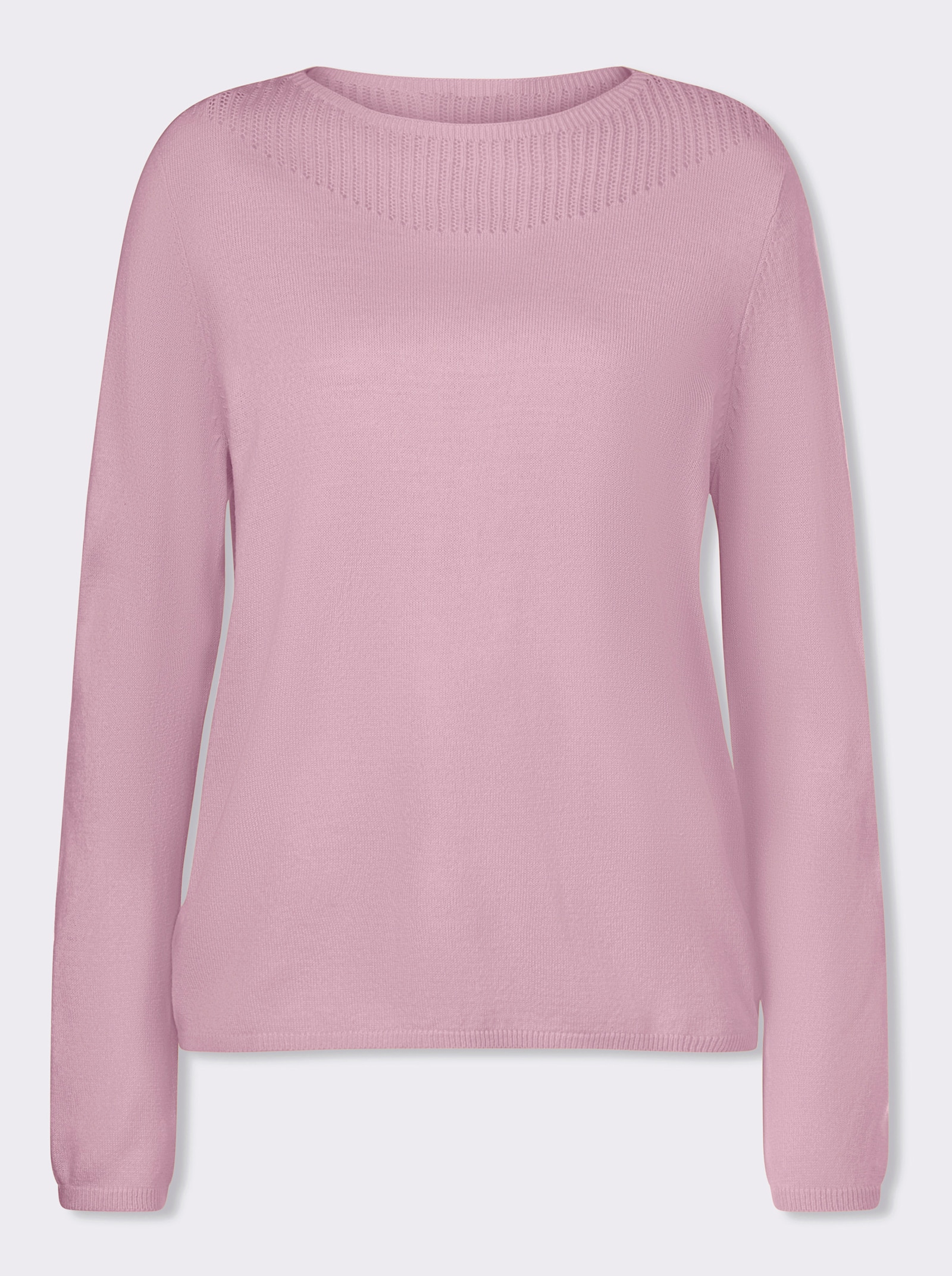 Pulóver, dl.rukávy, rebr.zakončenia - svetloružová