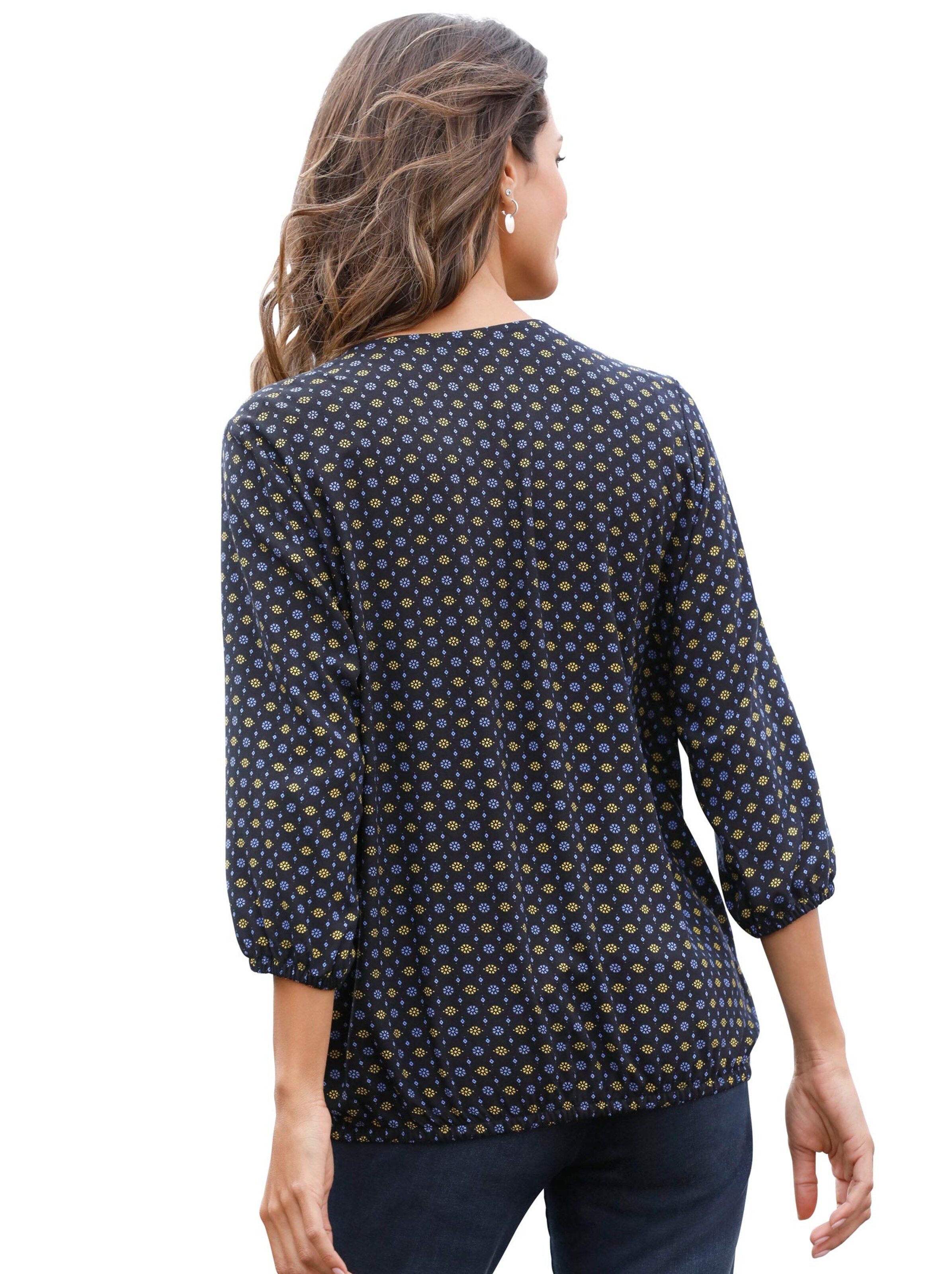 Bluse - marine-bedruckt