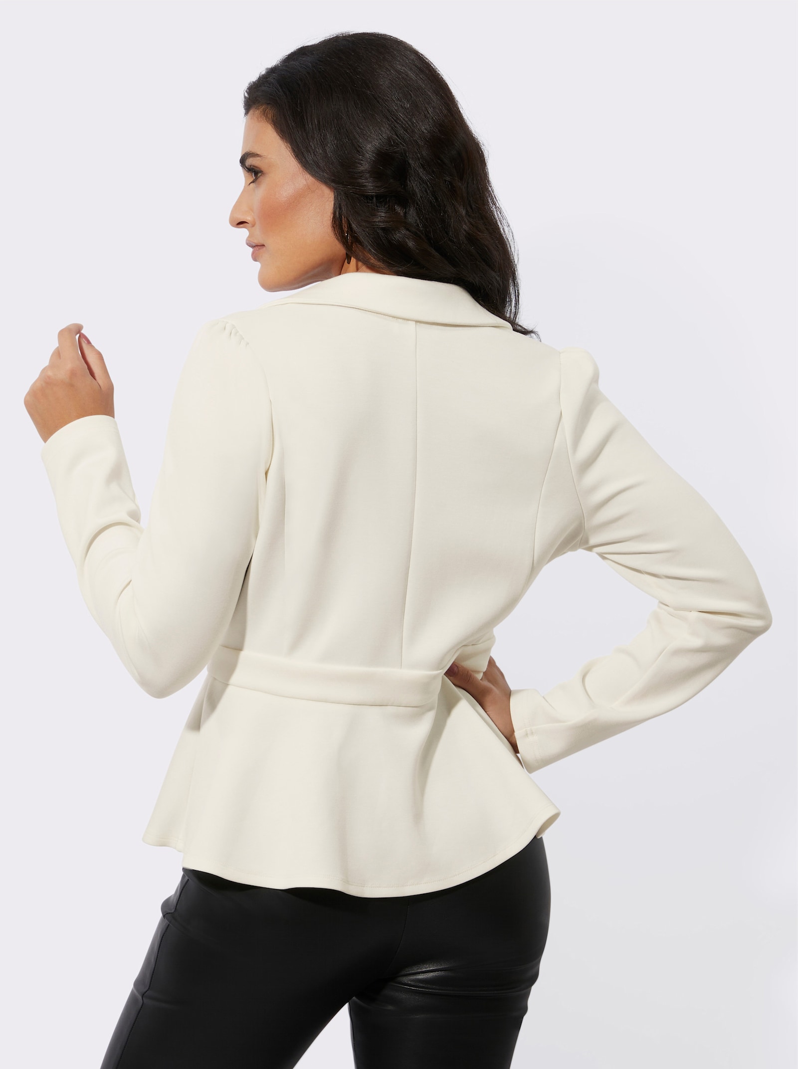Jerseyblazer mit softweichem Modal - champagner