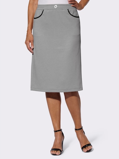 Schlupfrock in strukturierter Jersey-Qualität - steingrau