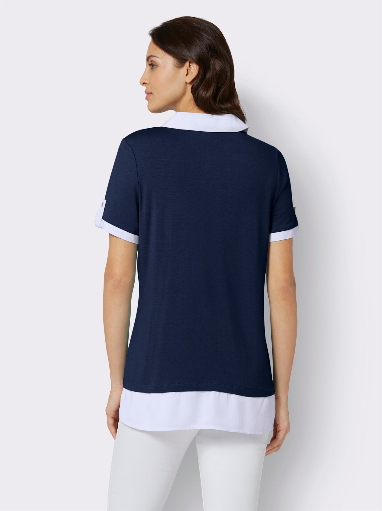 Poloshirt - marine-bedruckt