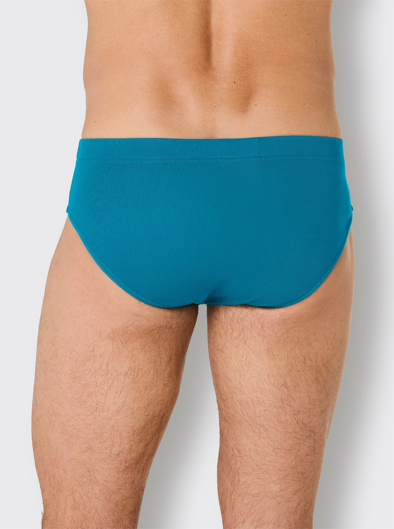 wäschepur men Slips - grau-meliert-aquapetrol