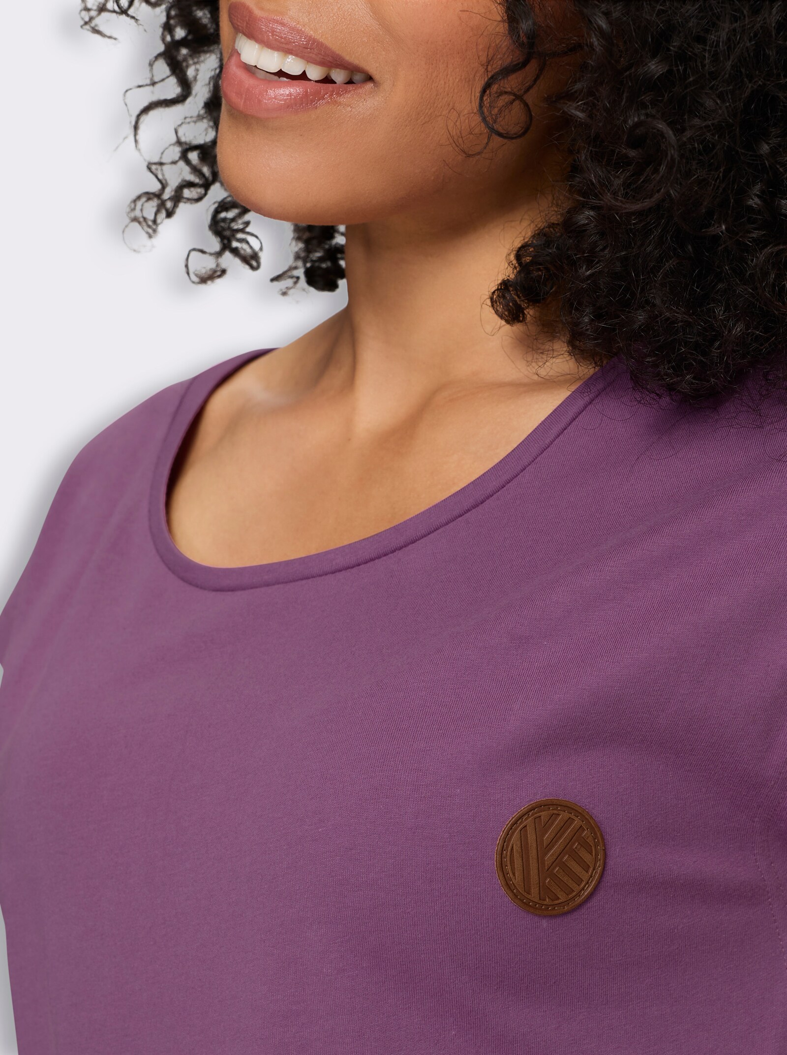 Jerseykleid mit Bindeband - violett