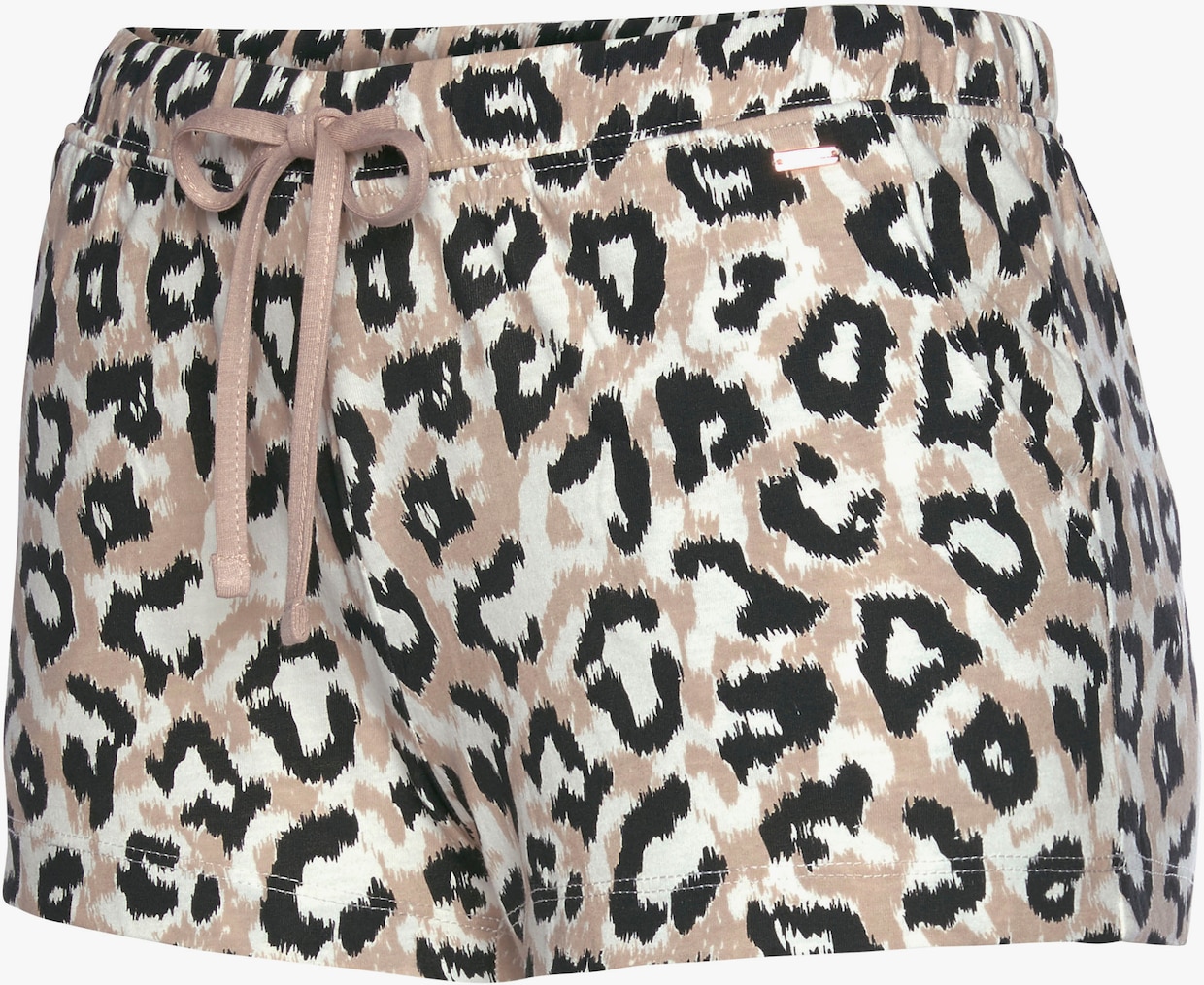 LASCANA Schlafshorts - ecru-nougat-schwarz