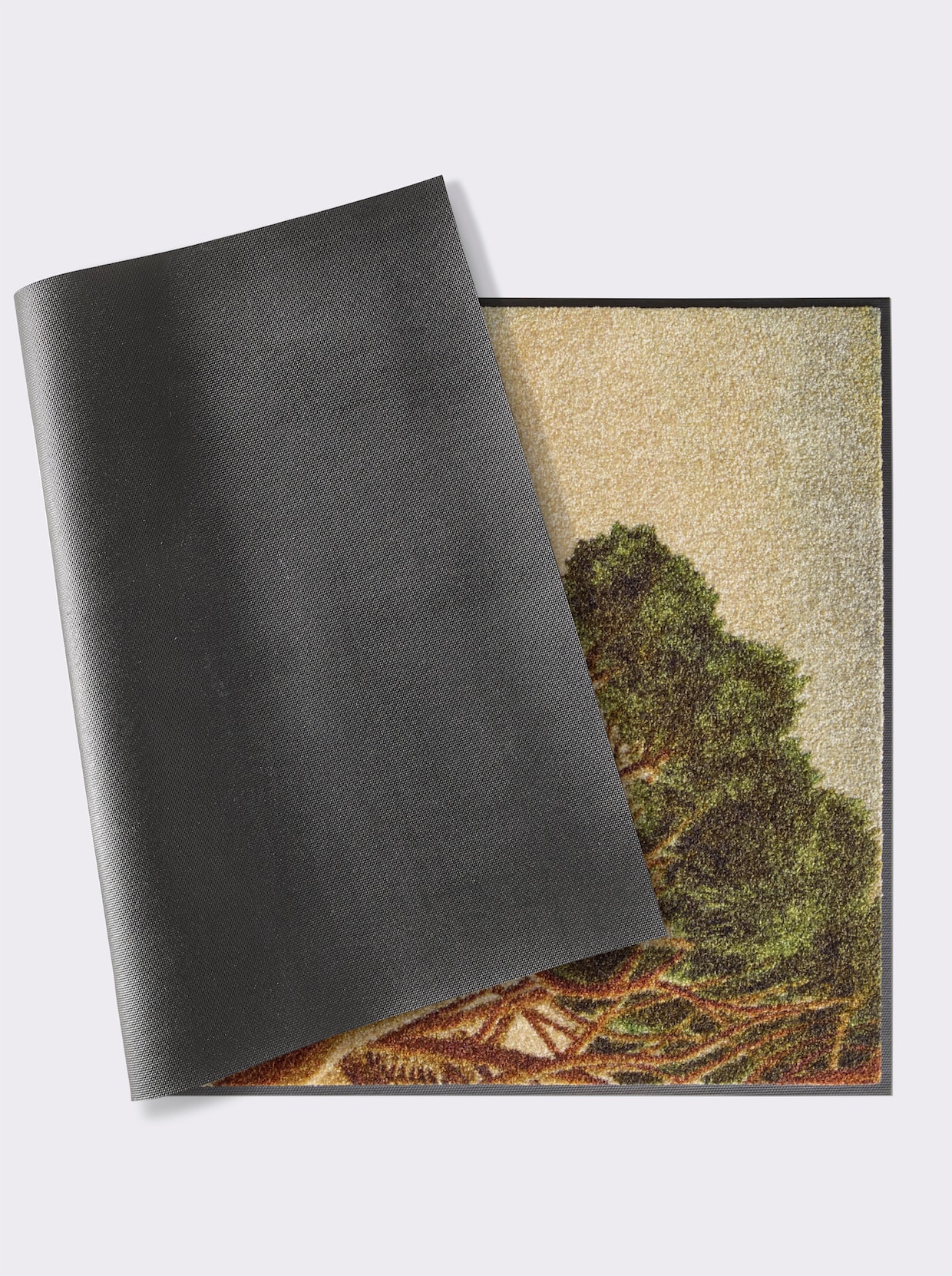 wash+dry by Kleen-Tex Voetmat - groen/naturel