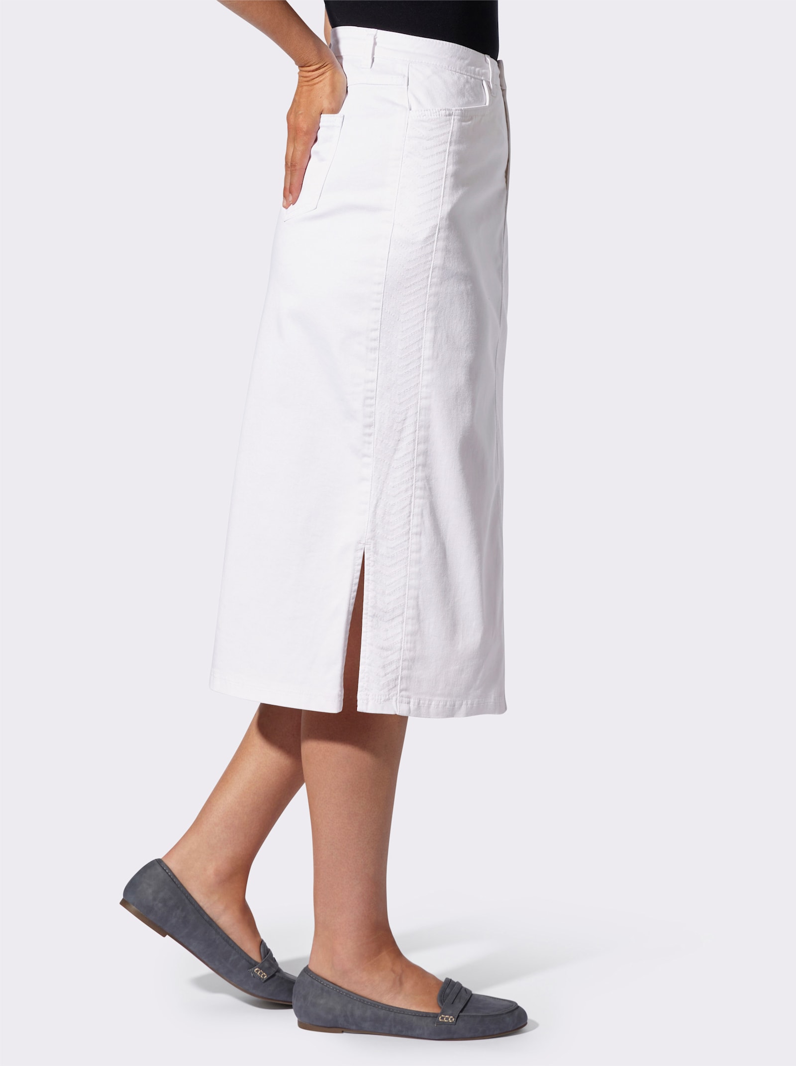 Jeansrock - weiß