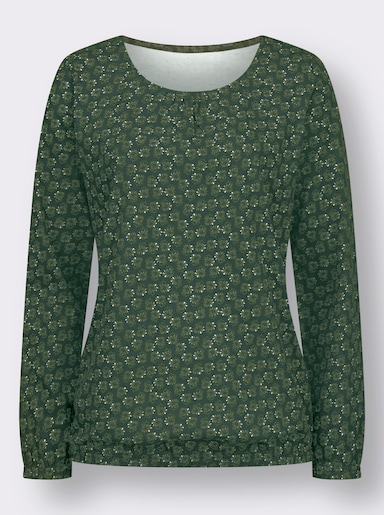 Rundhalsshirt - moos-eucalyptus-bedruckt