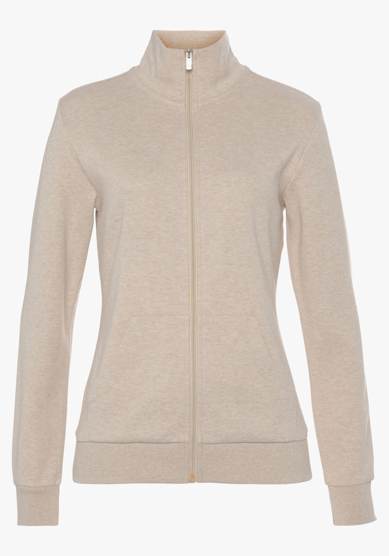 Sweatjacke - beige meliert