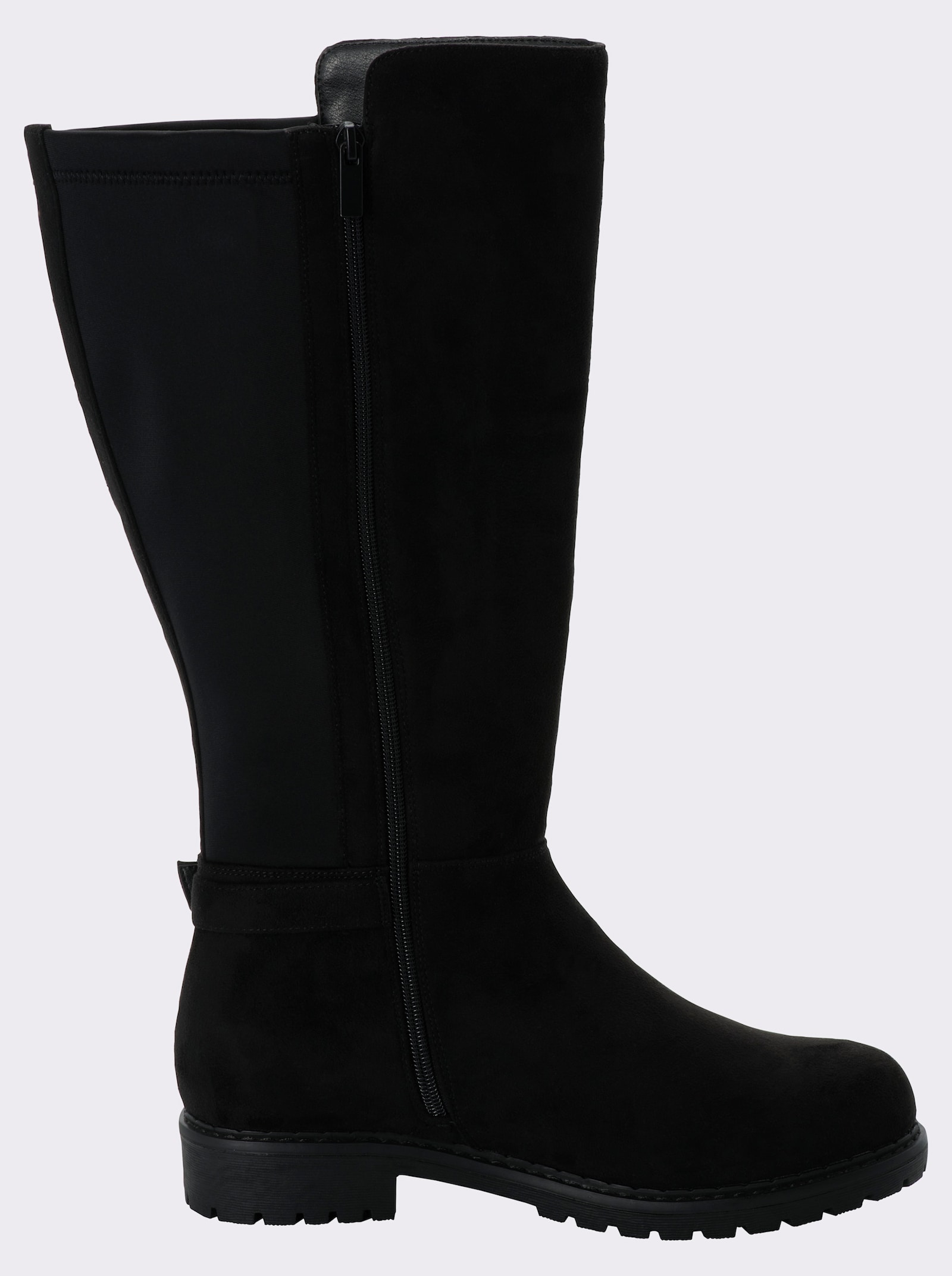 sheego Stiefel mit Schnallenband - schwarz