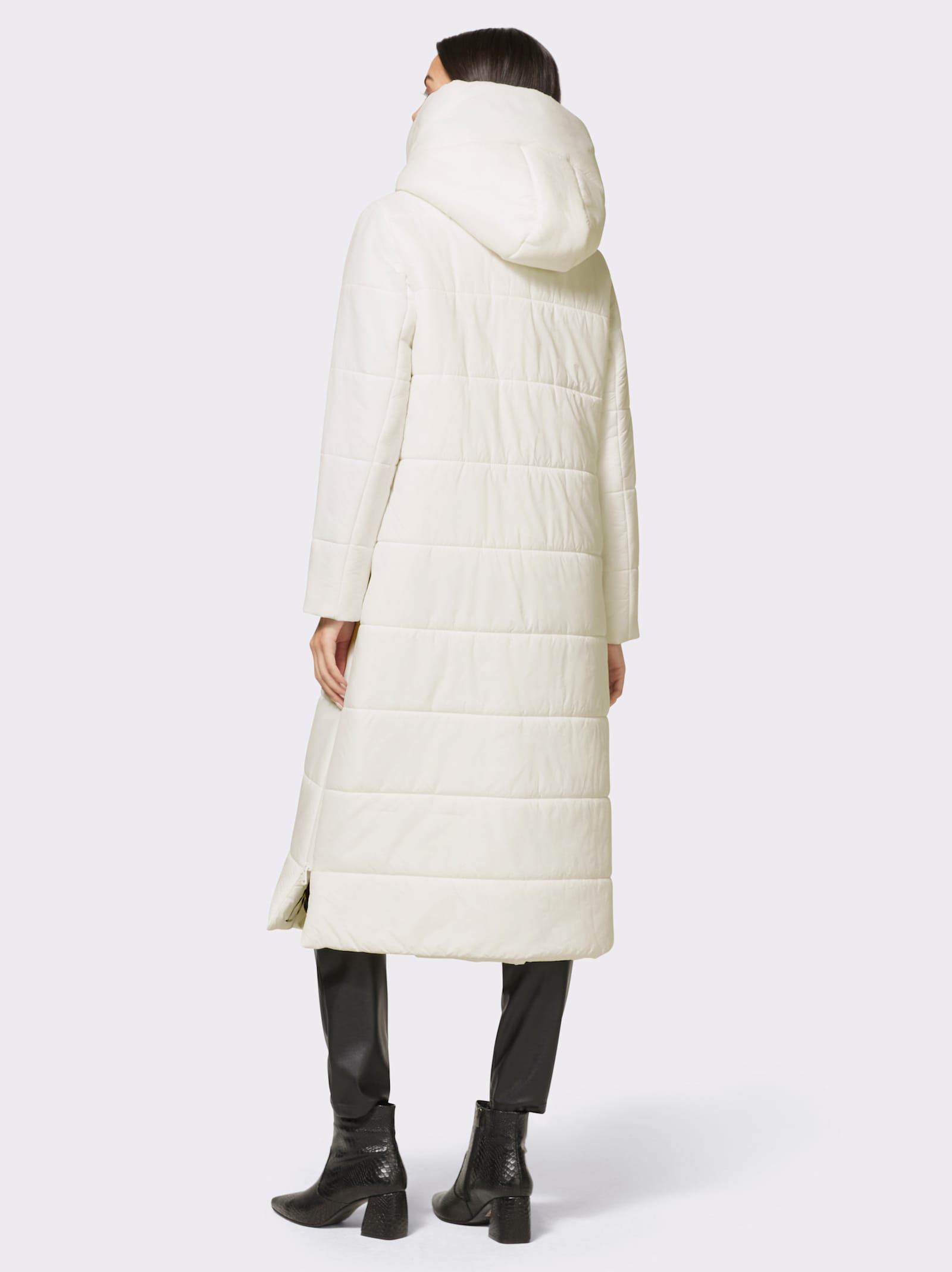 heine Steppmantel mit Seitenschlitzen - ecru