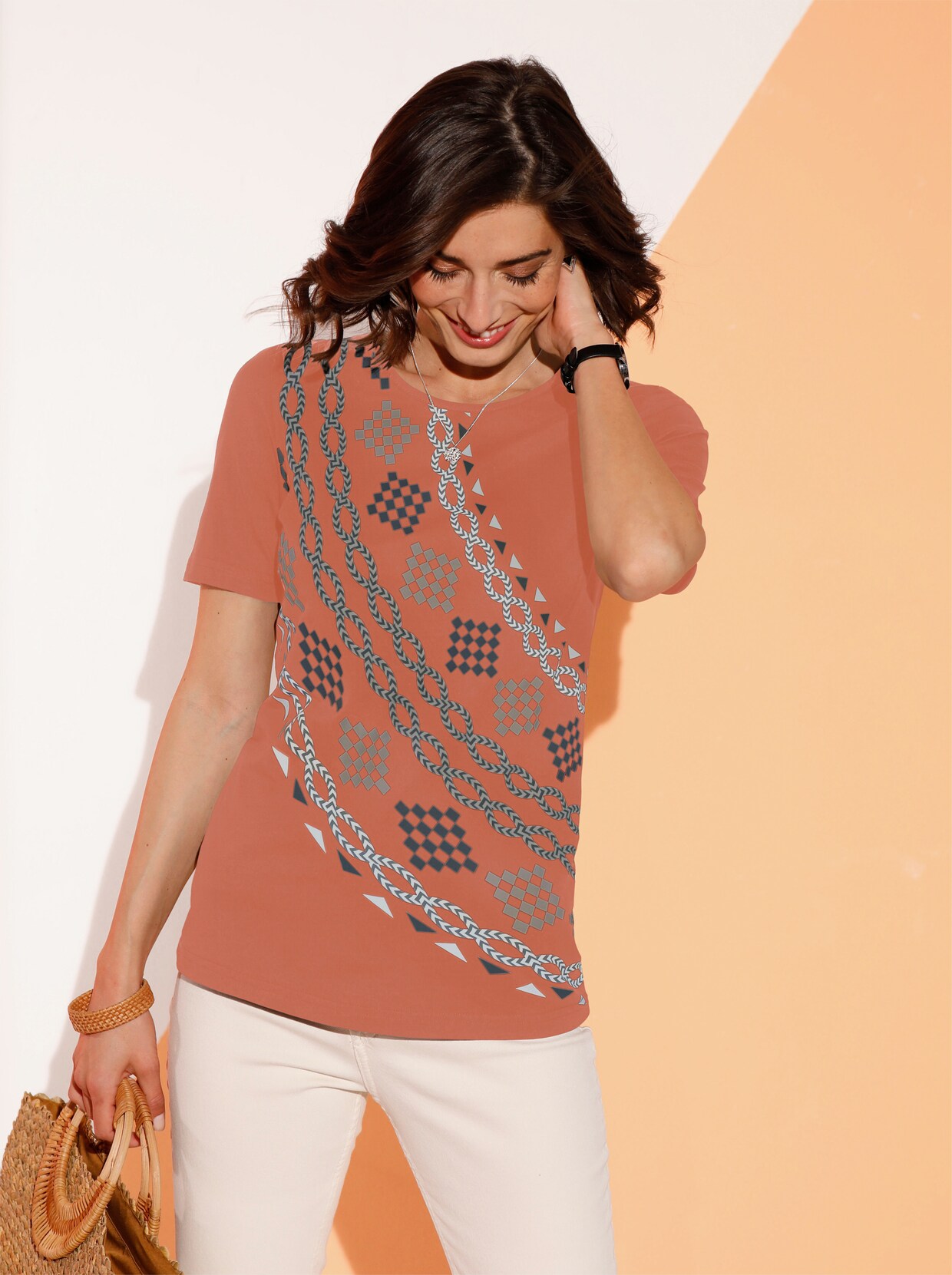 T-shirt - papaja bedrukt