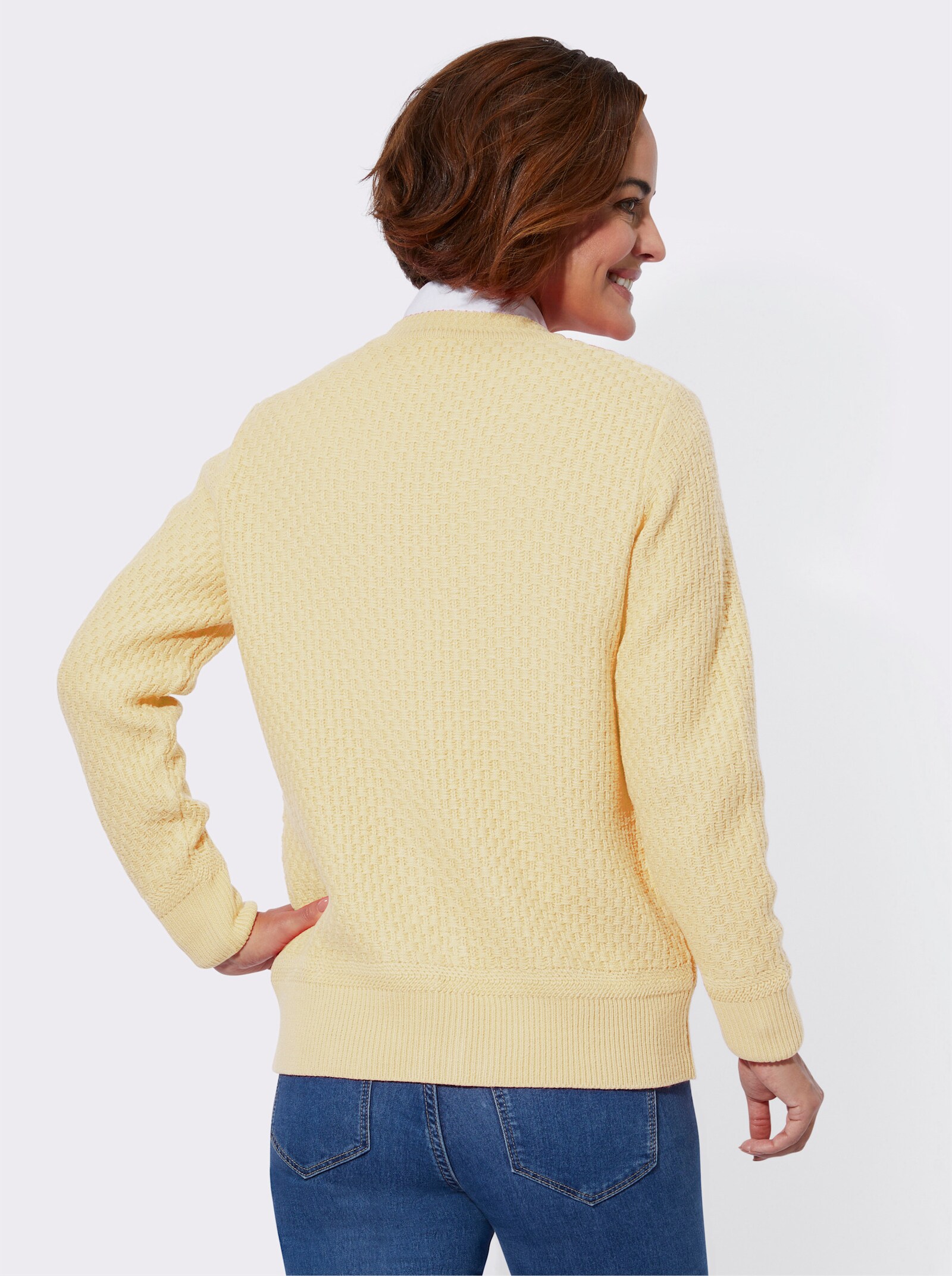 Strickjacke in strukturierter Optik - vanille