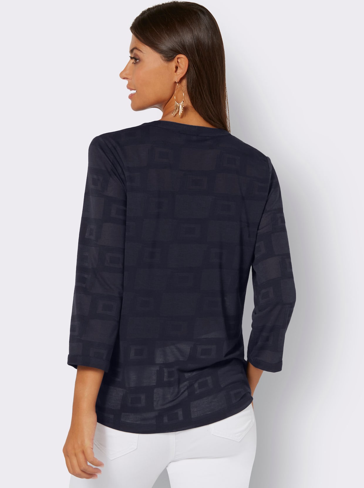 Shirt met 3/4-mouw - marine