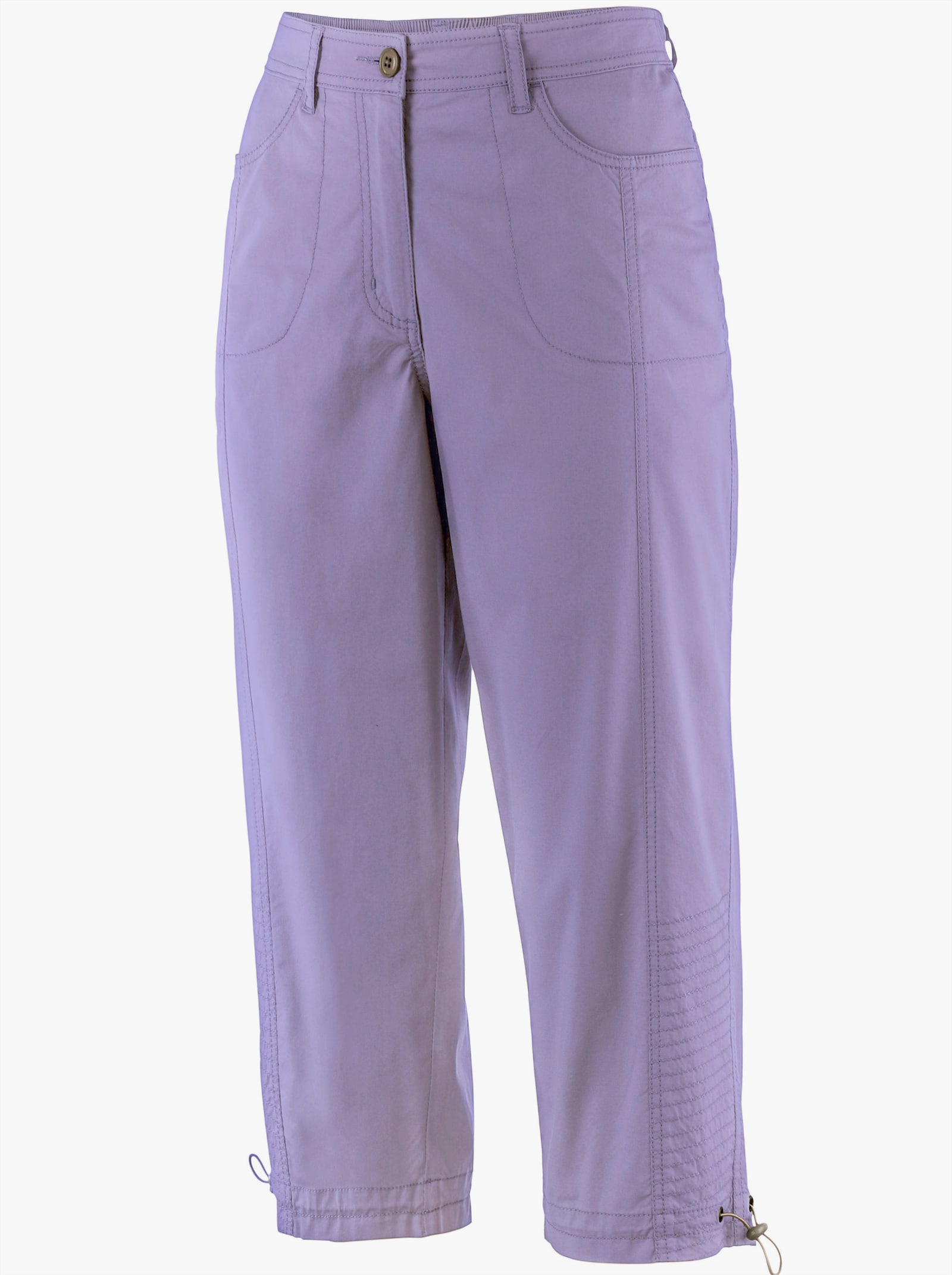 Caprihose mit Gummizug am Beinabschluss - flieder