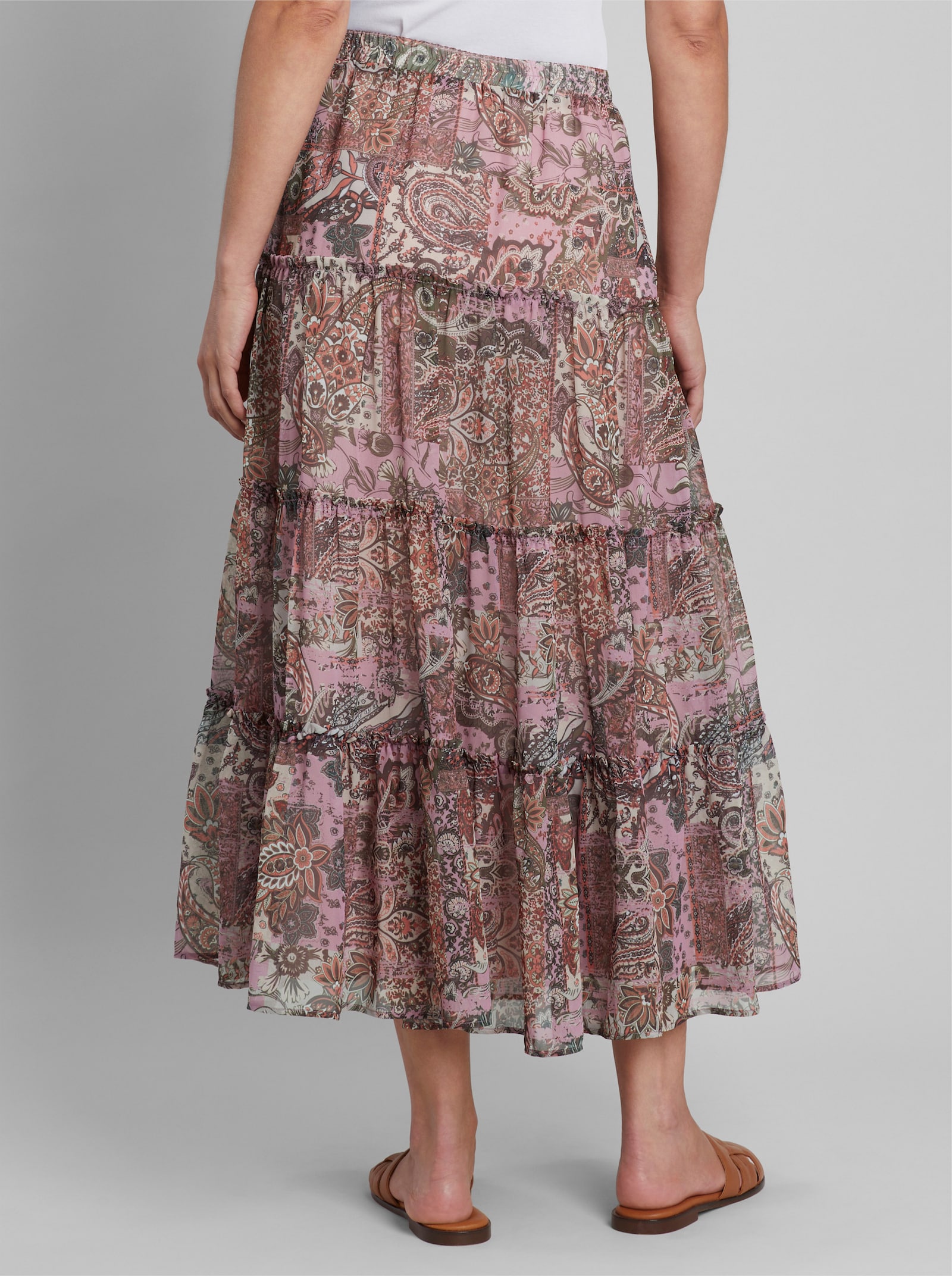 heine Stufenrock mit Paisley-Muster - hortensie-schoko-bedruckt