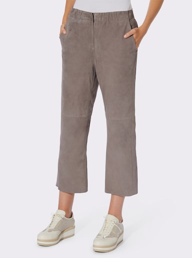 heine Pantalon en cuir - taupe