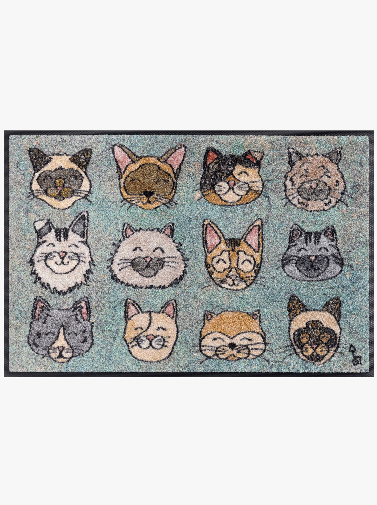 wash+dry by Kleen-Tex Fußmatte - blau-grau-gemustert