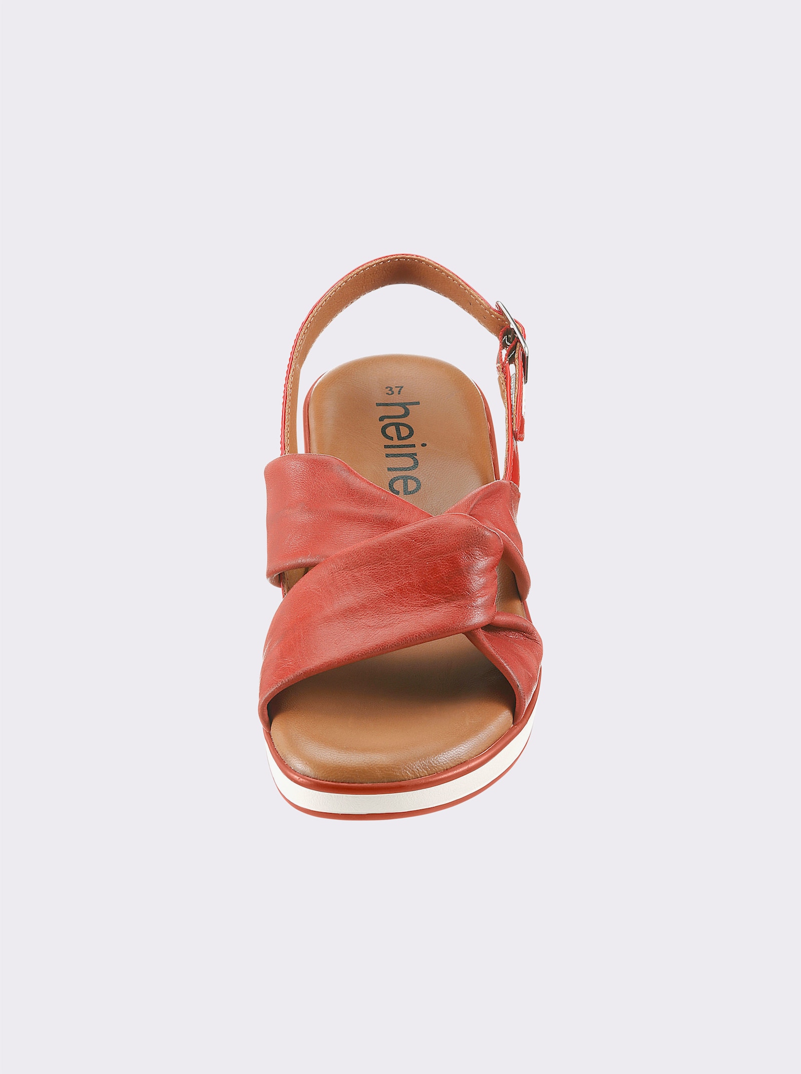 heine Sandale - rot-weiß