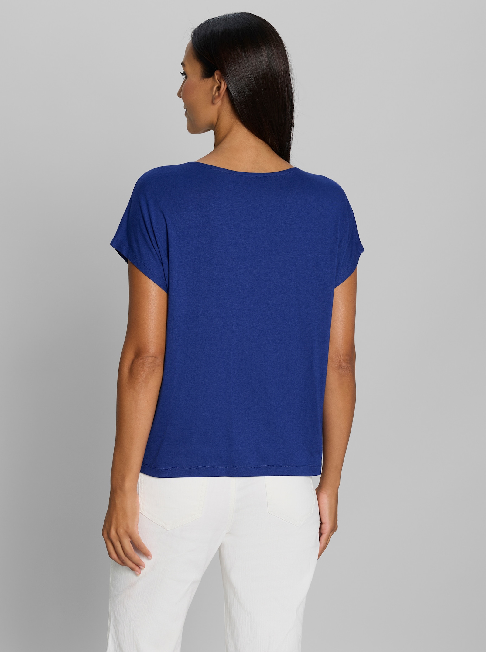 heine Kurzarmshirt mit Druck - royalblau