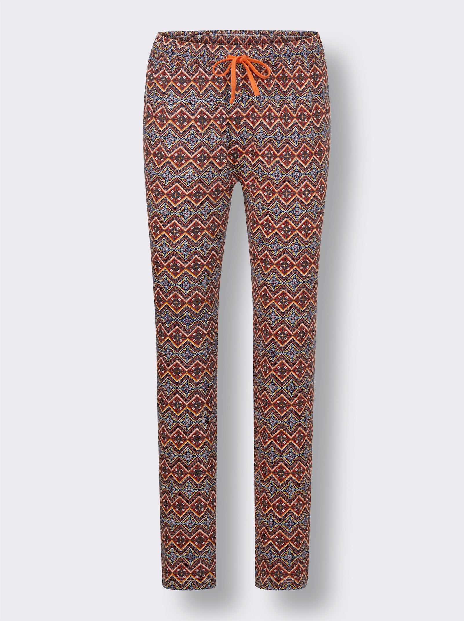 wäschepur Pyjama au motif graphique - orange-marine imprimé