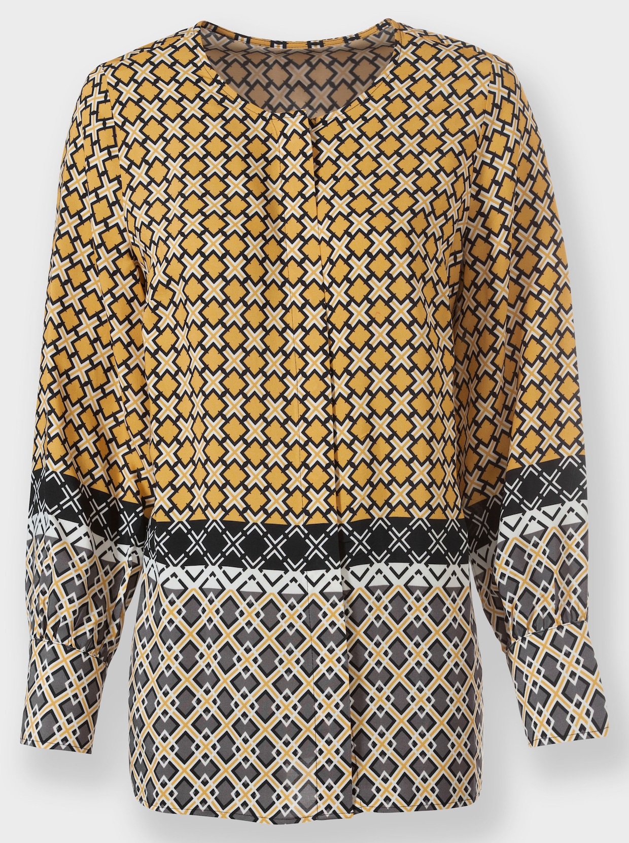 heine Blouse met print - oker/zwart bedrukt