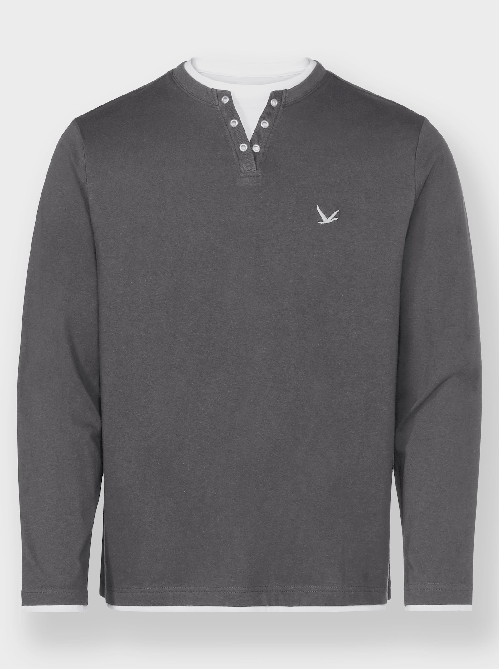 Catamaran Langarmshirt im Doppelpack - marine + anthrazit