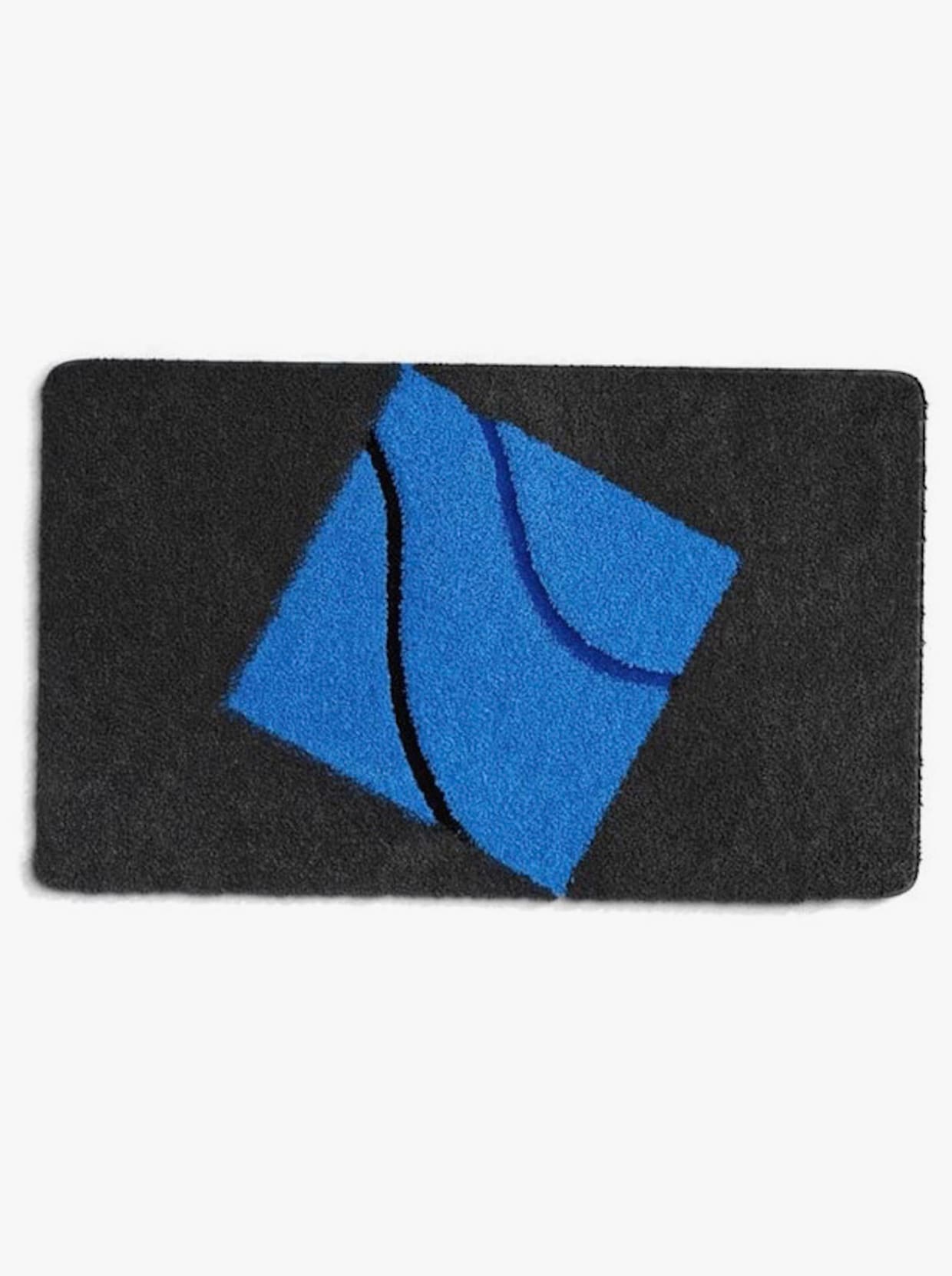 Badematte - blau-grau