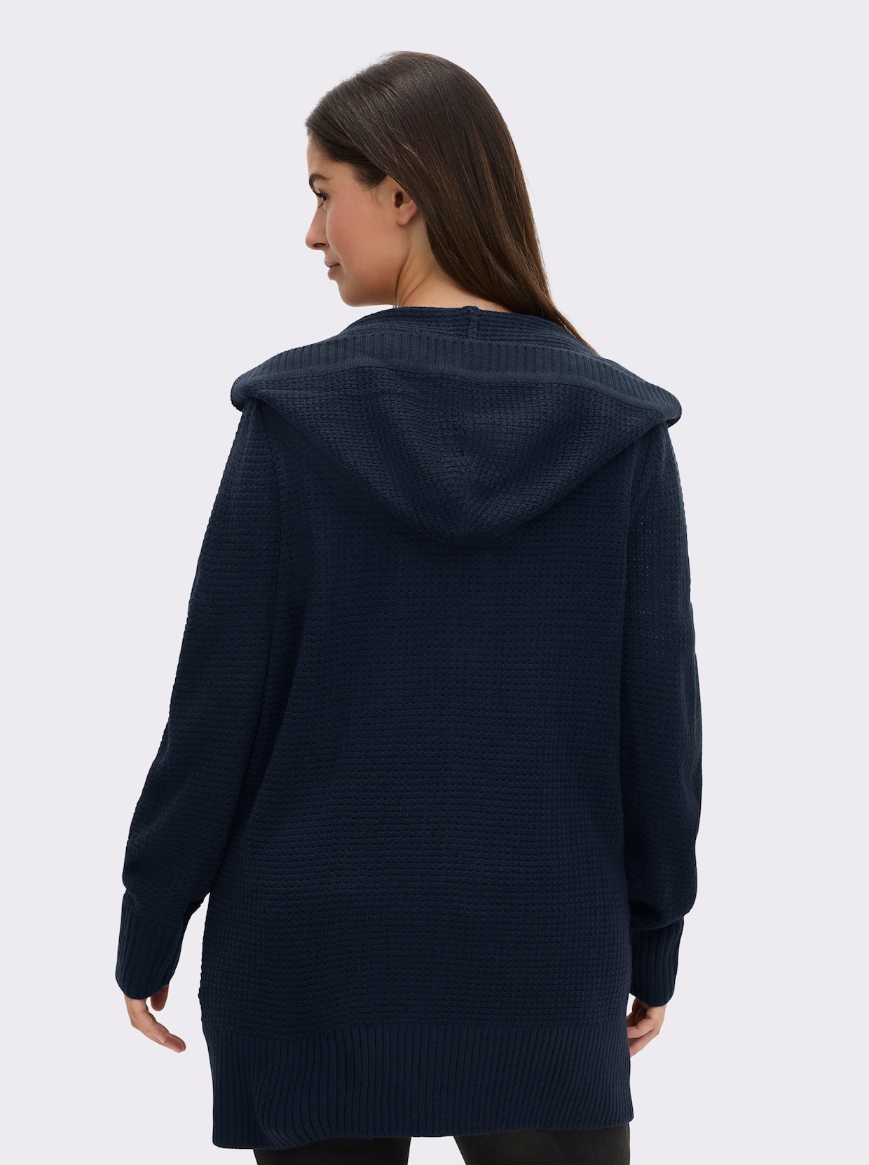 Kapuzenstrickjacke - marine