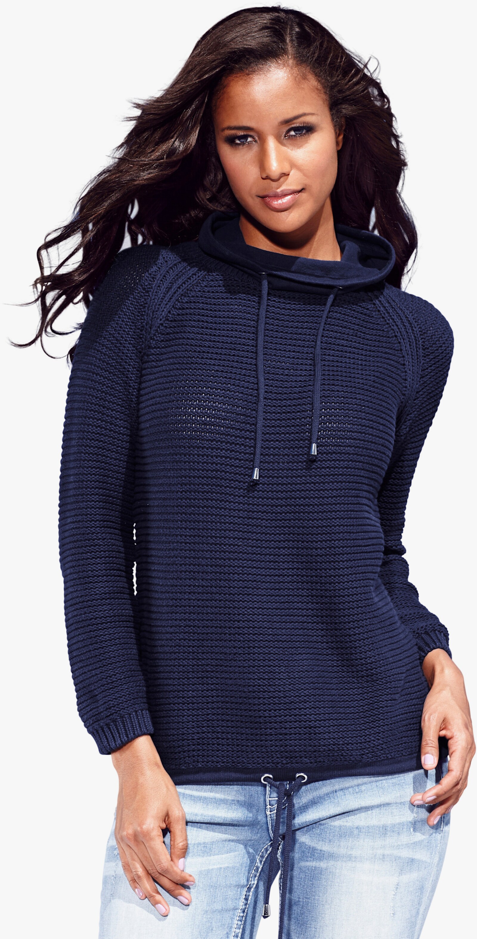 heine Troyer mit Raglanärmeln - marine