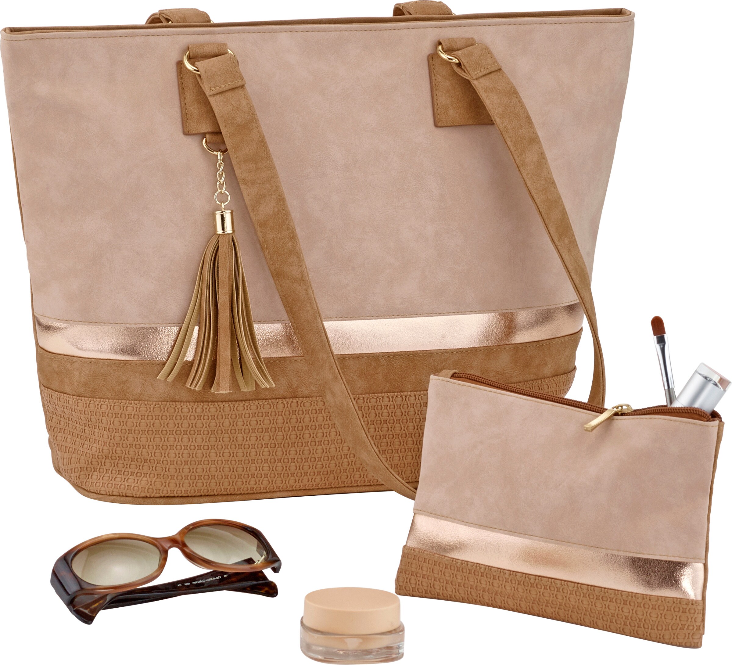 Thumbnail - Handtasche mit Kosmetiktasche