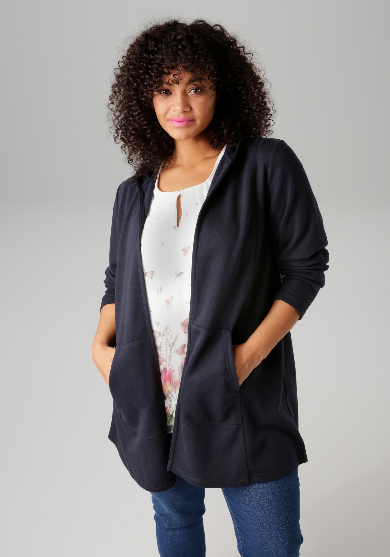 Aniston PLUS Sweatjacke - marine
