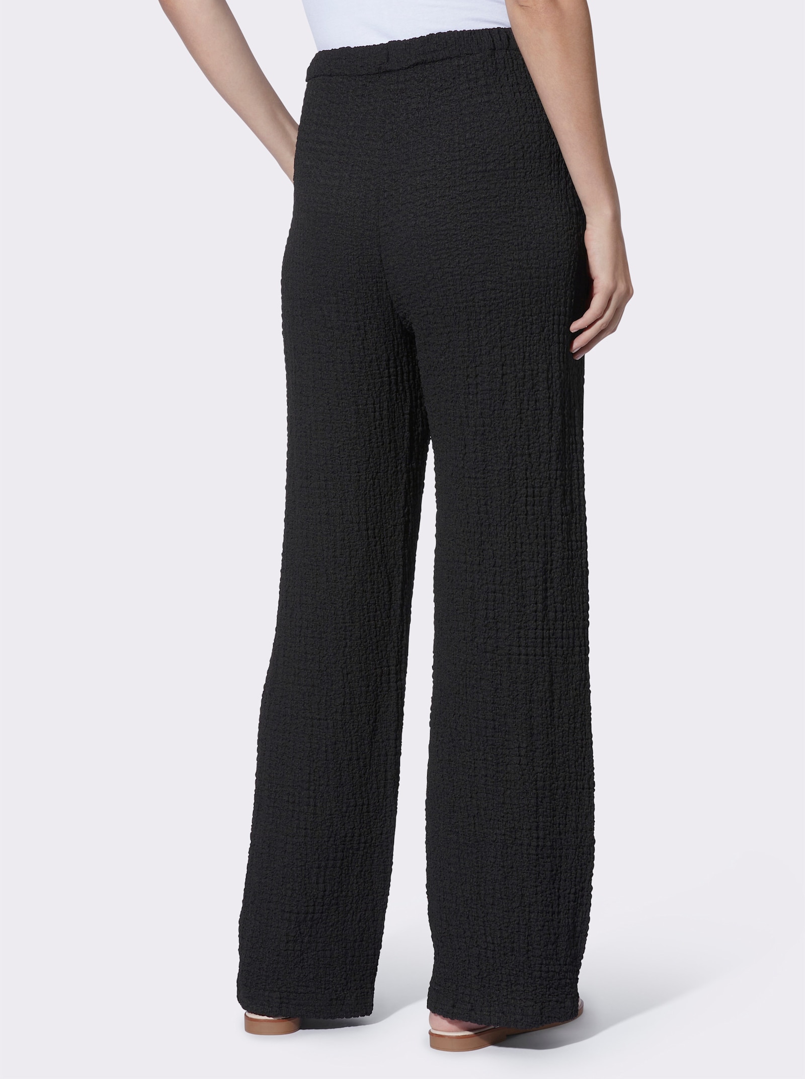 heine Jerseyhose aus Strukturware - schwarz