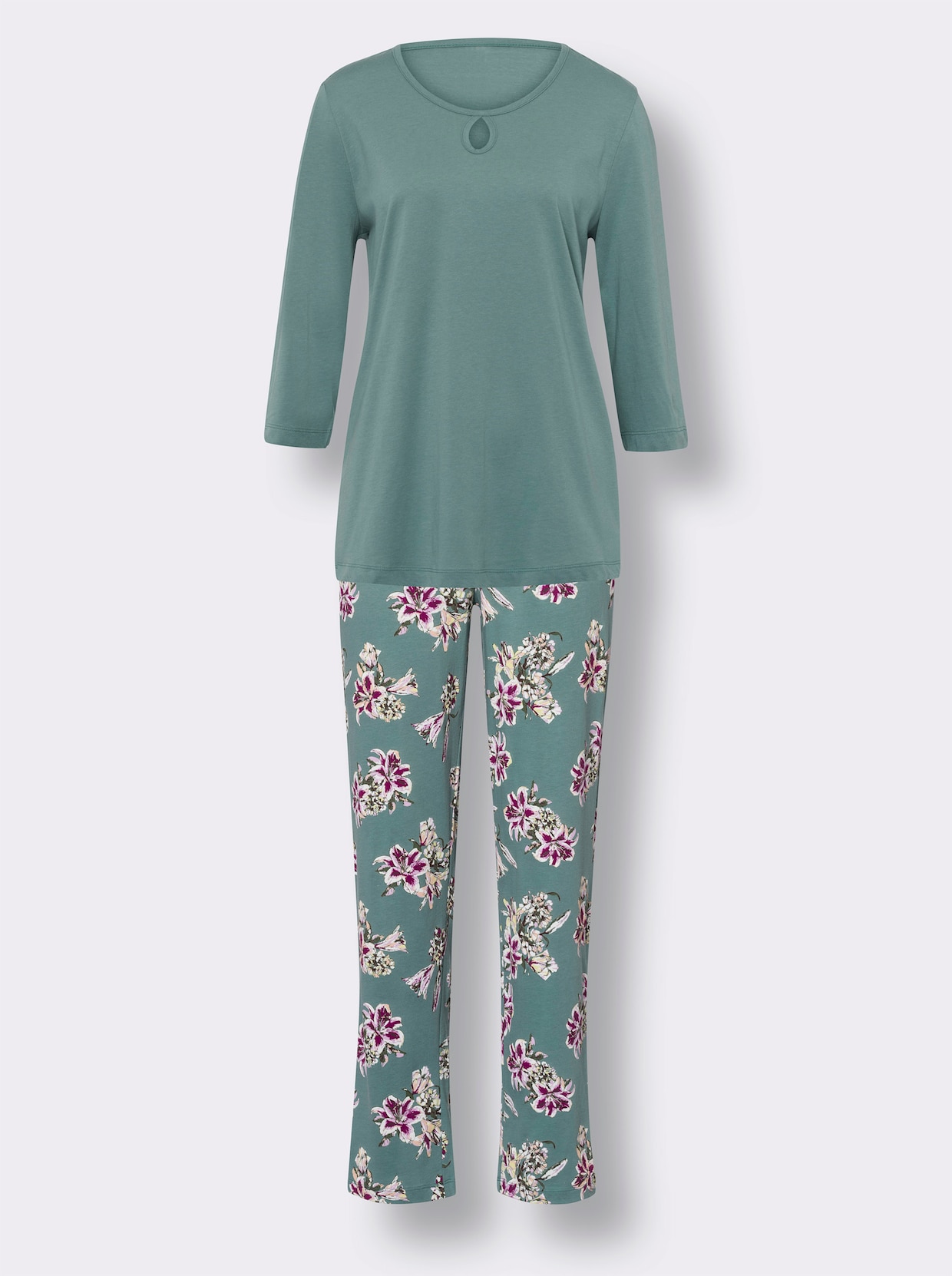 Pyjama - jade geprint