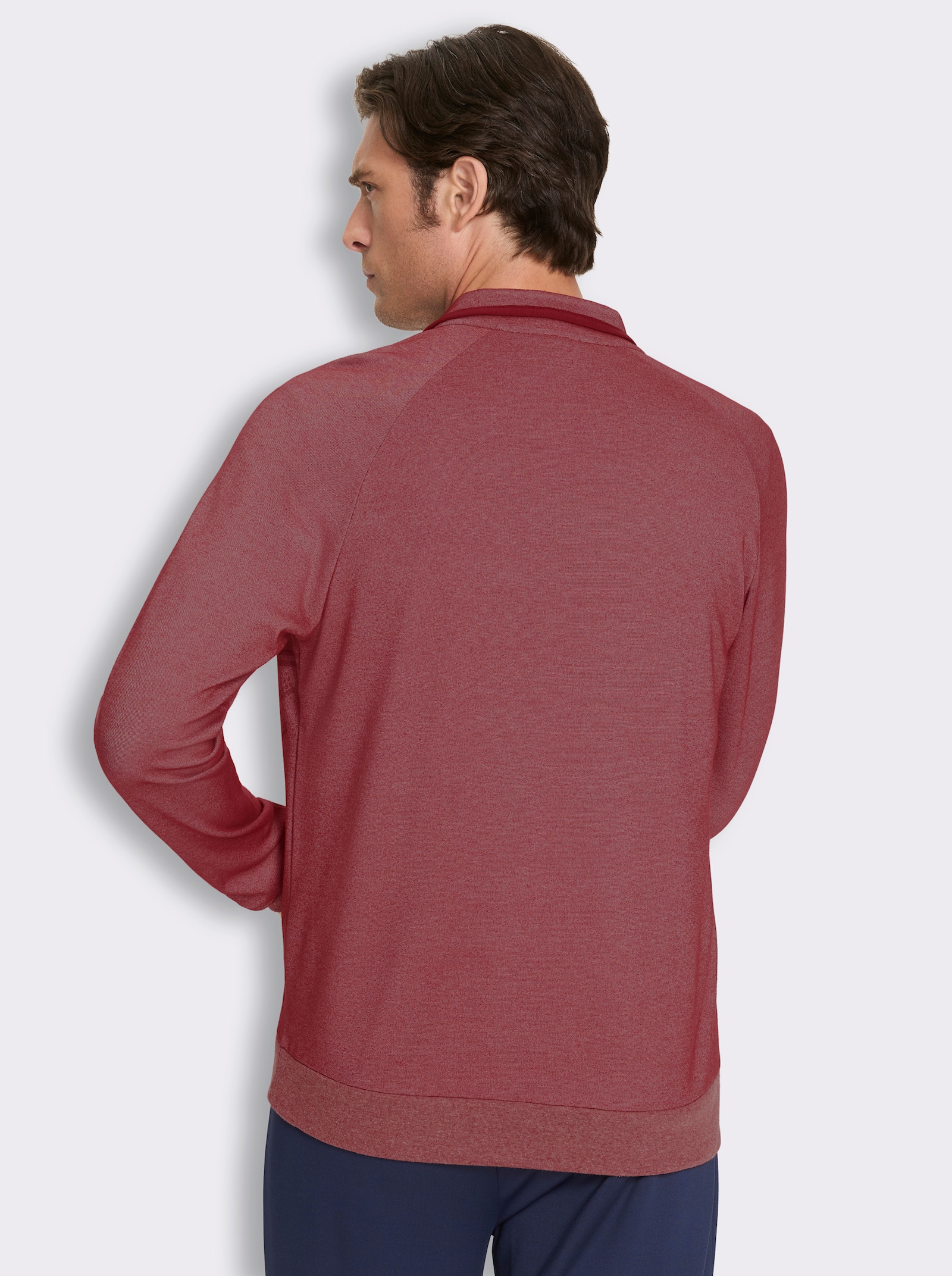 Catamaran Sports Sweatjacke mit Bündchenabschluss - dunkelrot-meliert