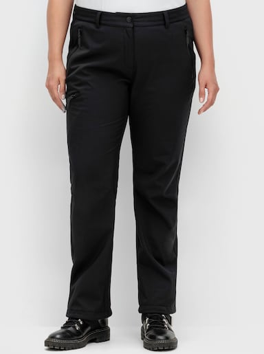 sheego Softshellhose - schwarz