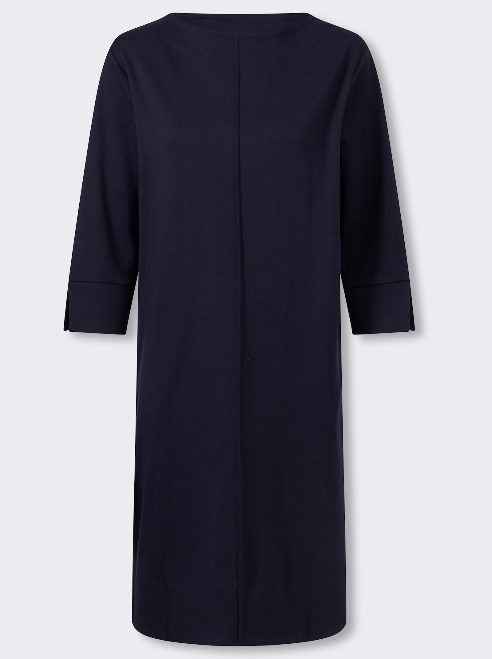 Jerseykleid mit U-Boot-Ausschnitt - marine